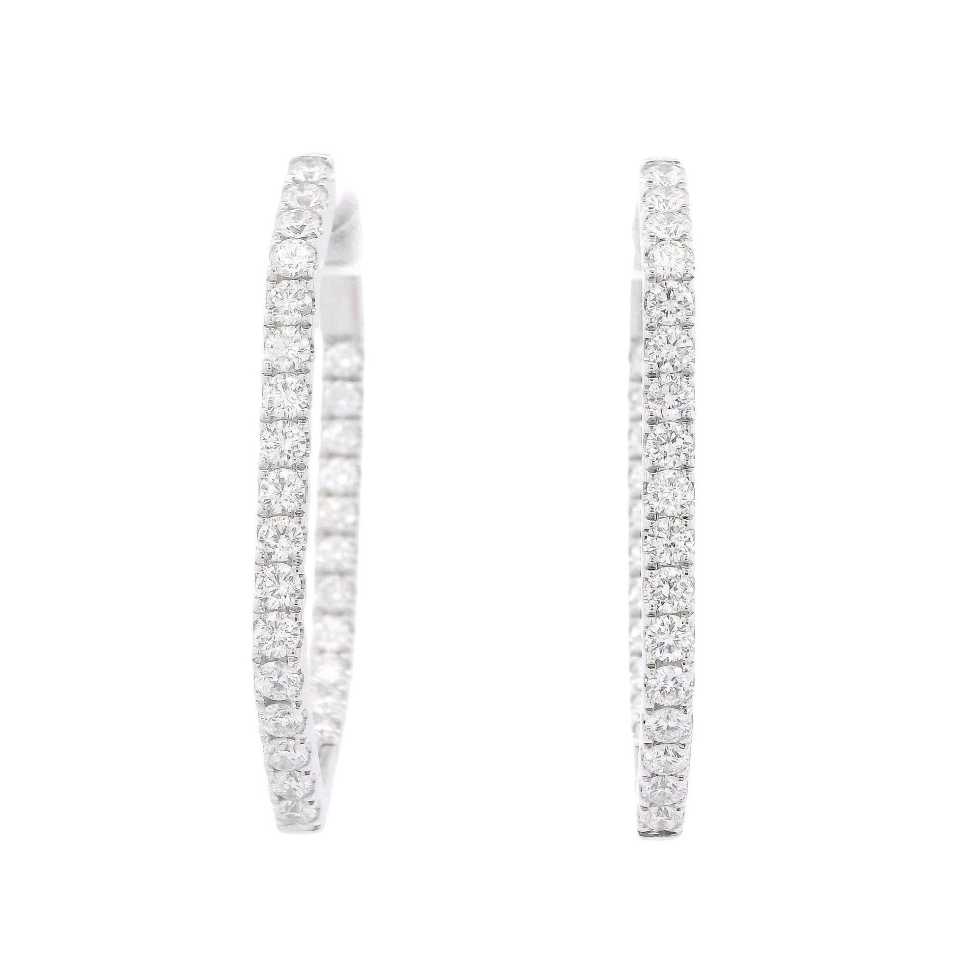 Hexagon Diamond Hoops - Forever Rox