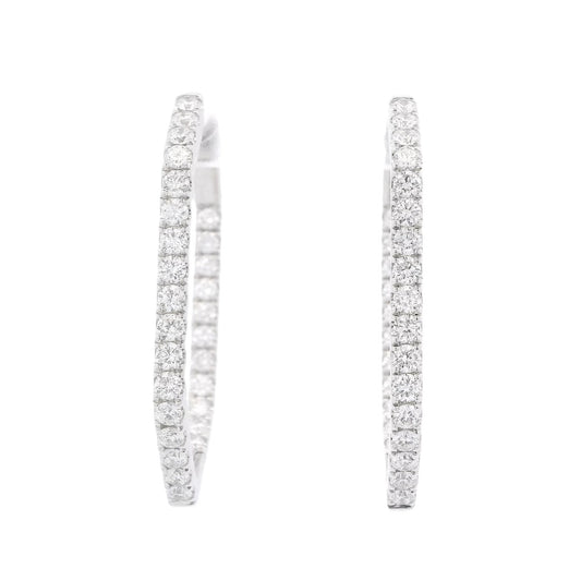 Hexagon Diamond Hoops - Forever Rox