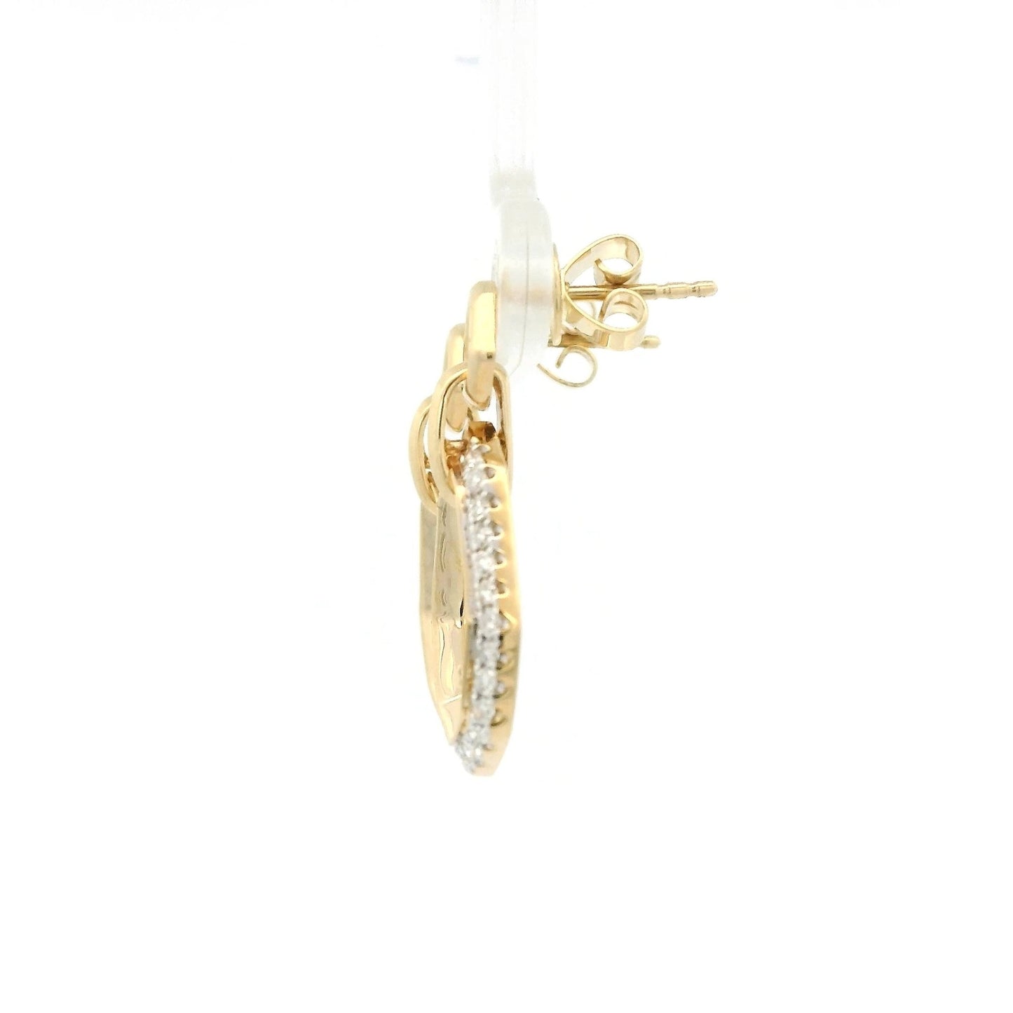 Hollow Diamond Shape Diamond Dangles - Forever Rox