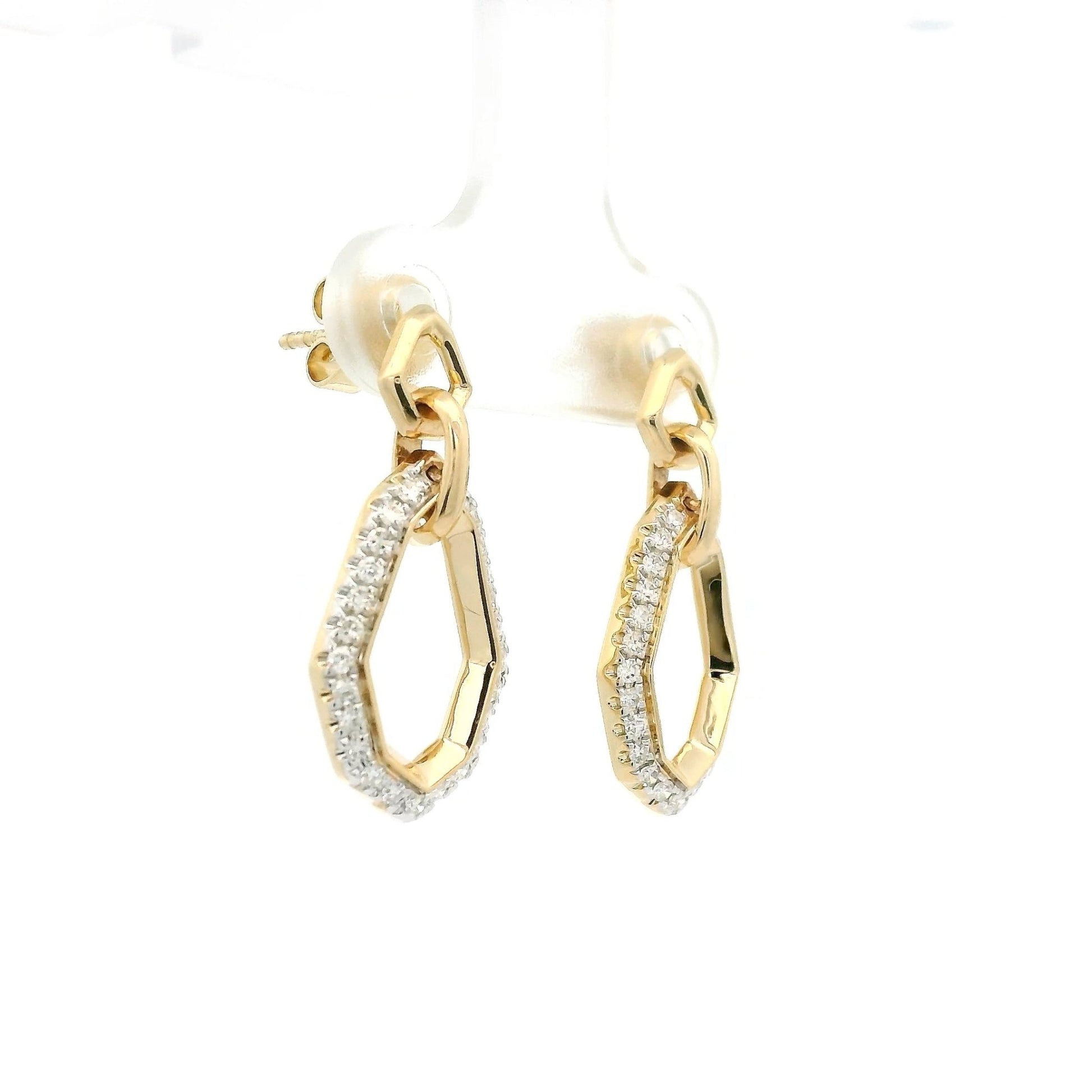 Hollow Diamond Shape Diamond Dangles - Forever Rox