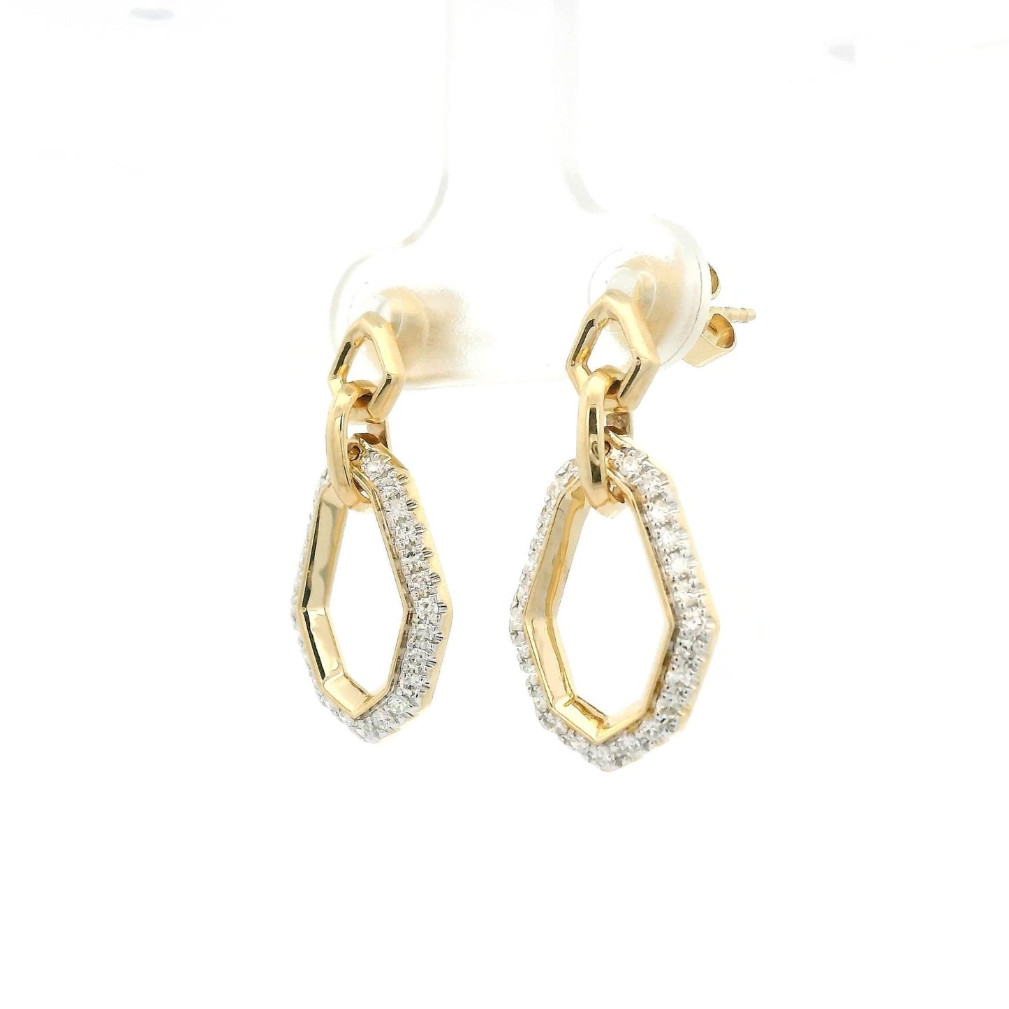 Hollow Diamond Shape Diamond Dangles - Forever Rox