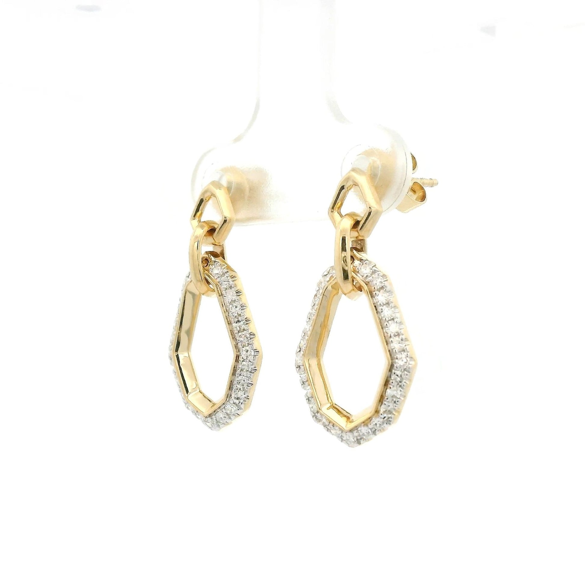 Hollow Diamond Shape Diamond Dangles - Forever Rox