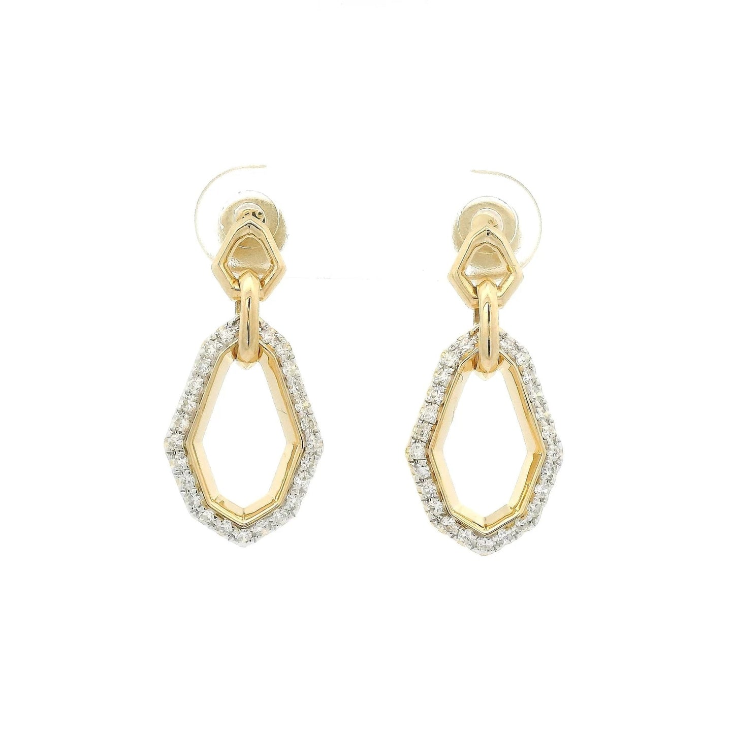 Hollow Diamond Shape Diamond Dangles - Forever Rox