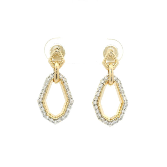Hollow Diamond Shape Diamond Dangles - Forever Rox