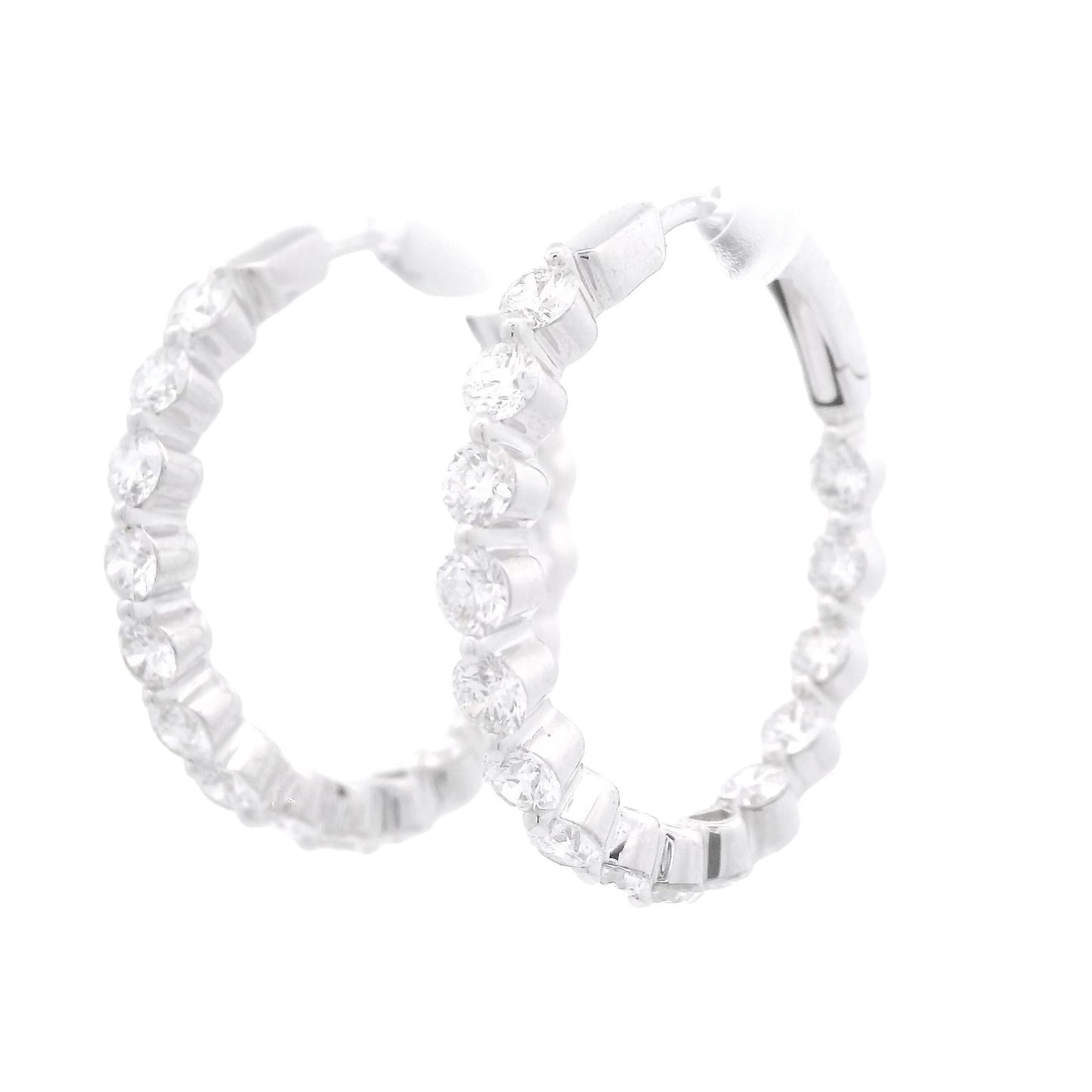 Innie Outie Diamond Hoops - Forever Rox