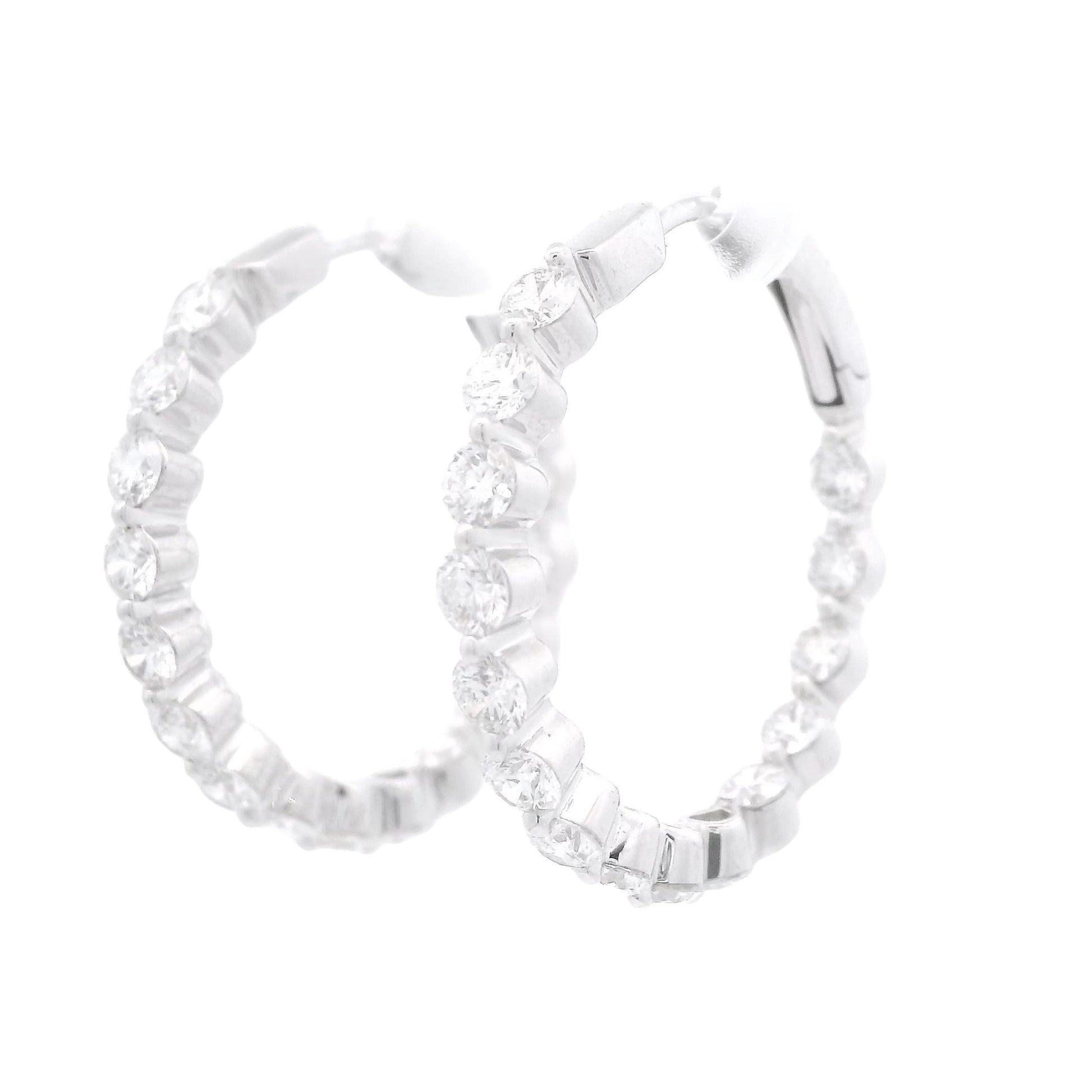 Innie Outie Diamond Hoops - Forever Rox