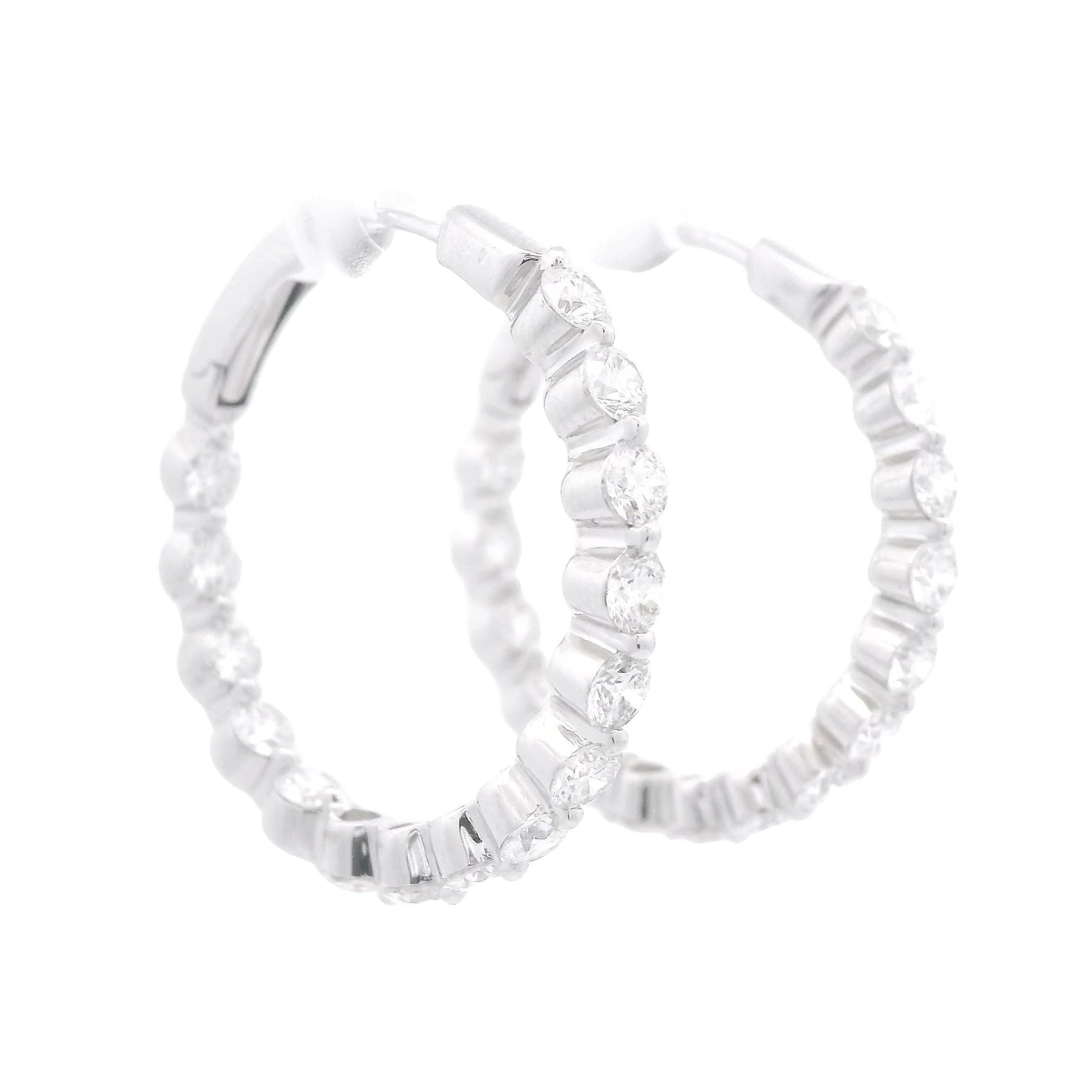 Innie Outie Diamond Hoops - Forever Rox