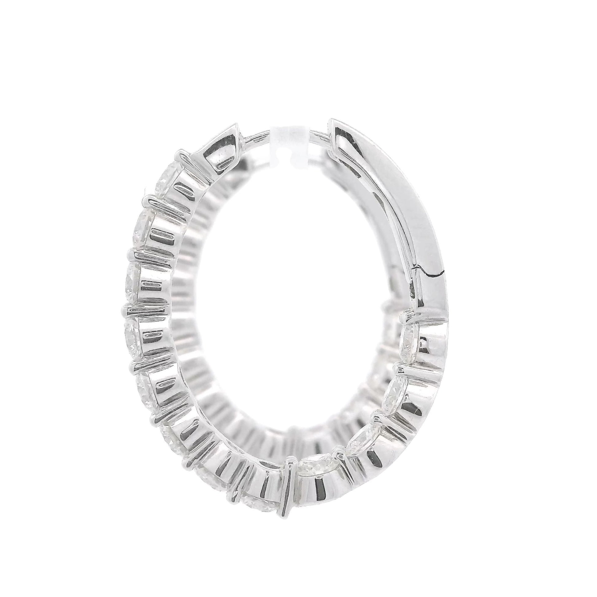 Innie Outie Oval Diamond Hoops - Forever Rox