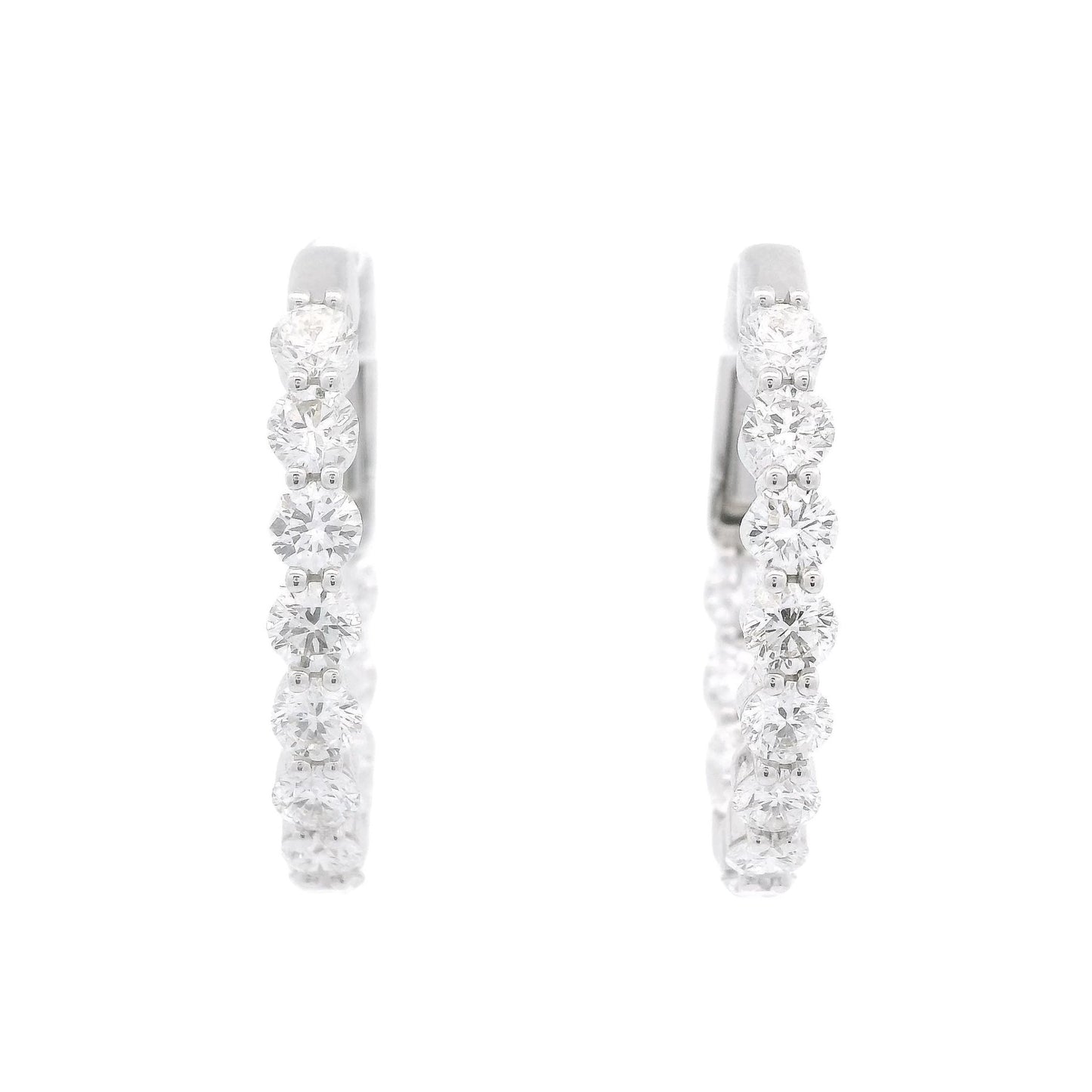 Innie Outie Oval Diamond Hoops - Forever Rox