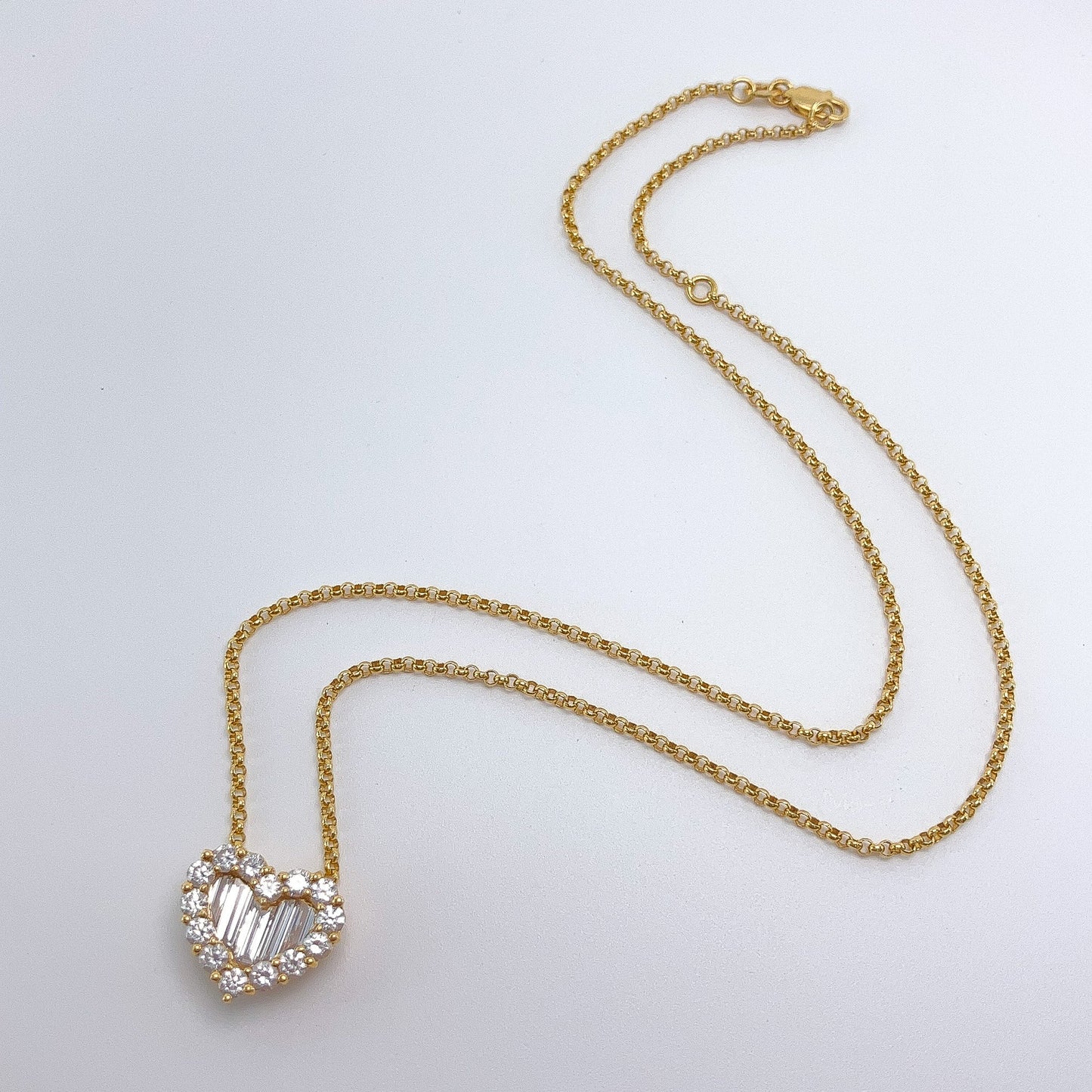 Italian Heartshape Diamond Pendant, 18k - Forever Rox Fine Jewelry