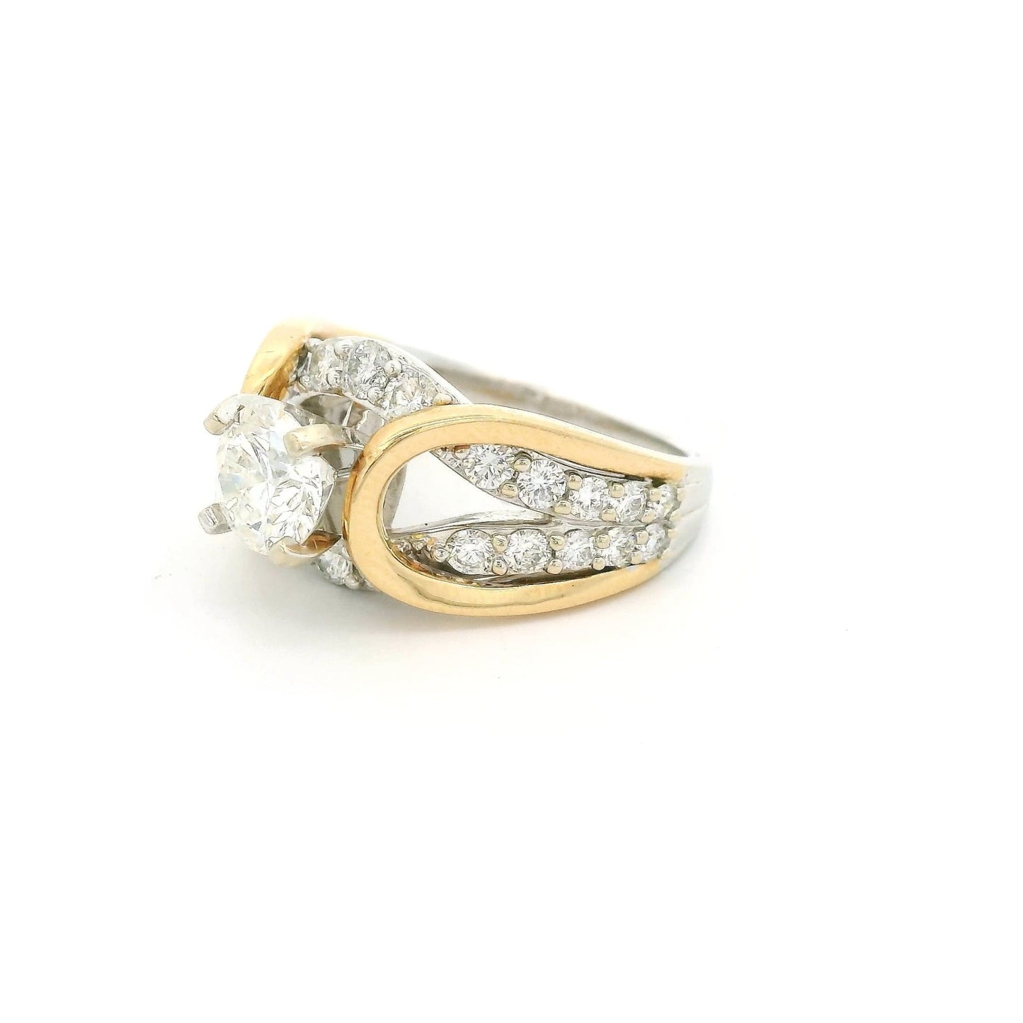 Knot Design Round Cut Diamond Bridal Ring - Forever Rox Fine Jewelry