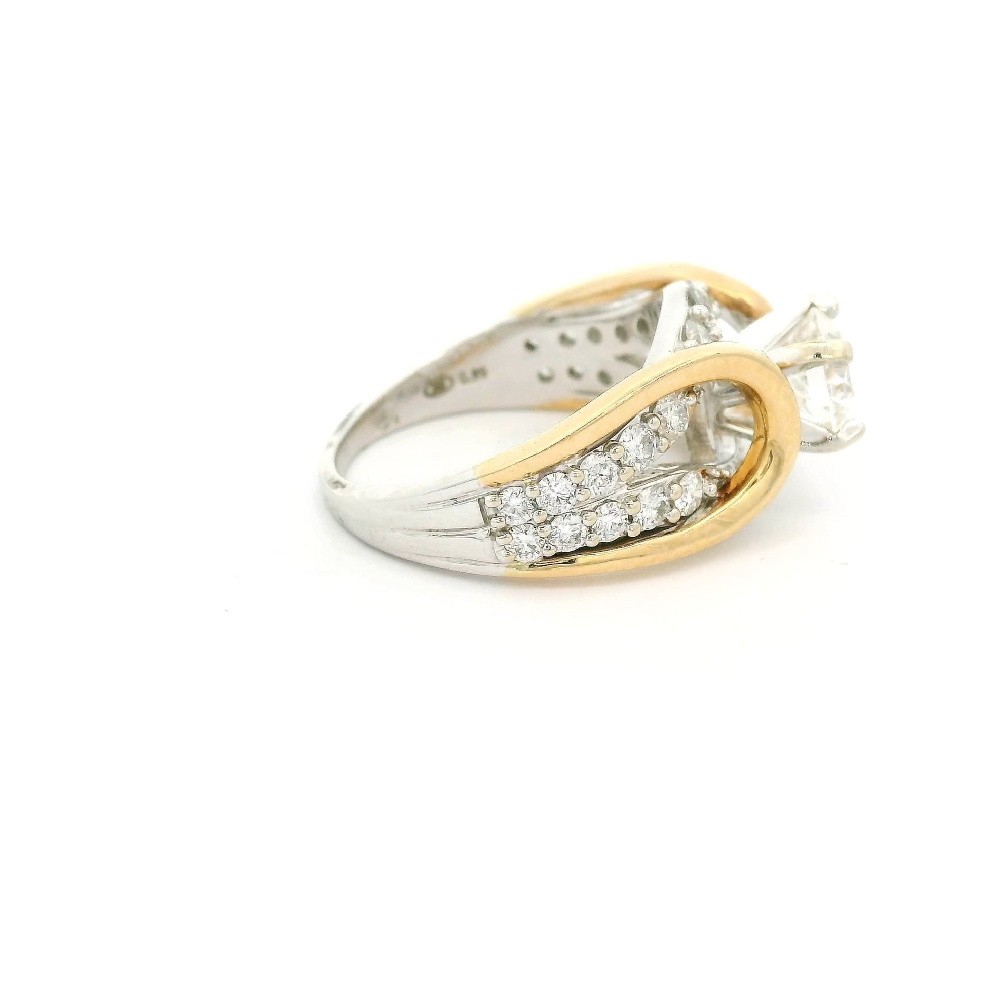 Knot Design Round Cut Diamond Bridal Ring - Forever Rox Fine Jewelry