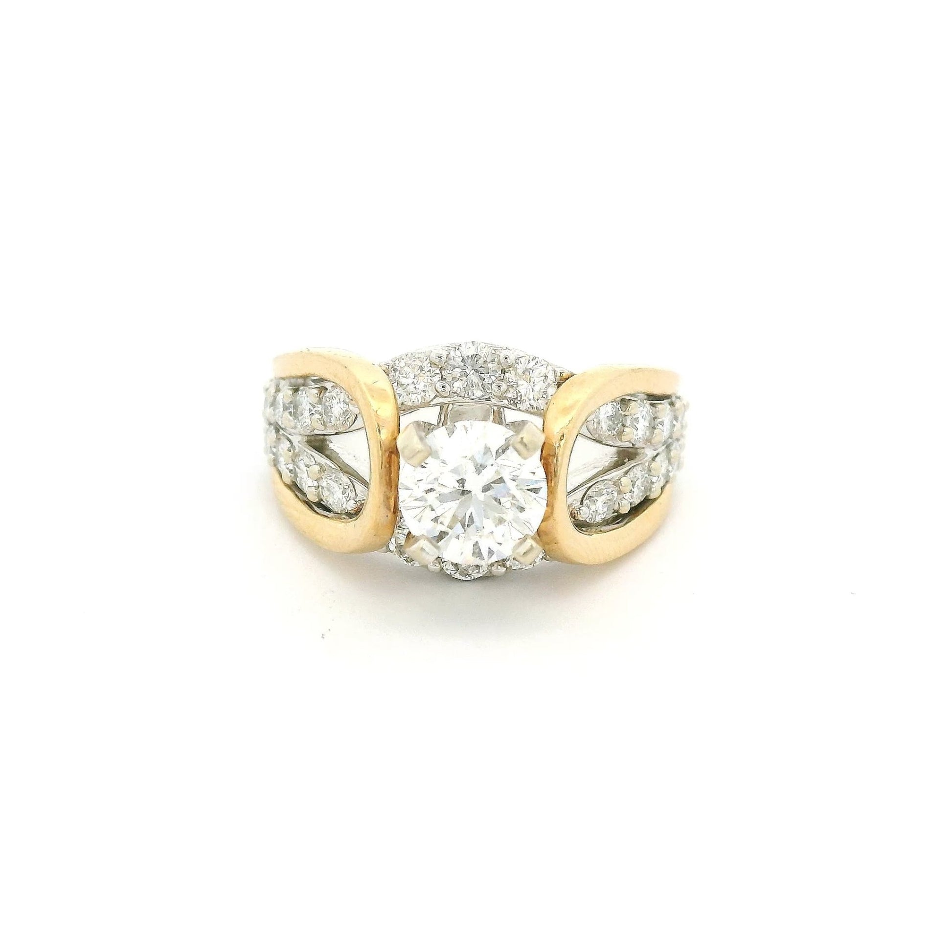 Knot Design Round Cut Diamond Bridal Ring - Forever Rox Fine Jewelry