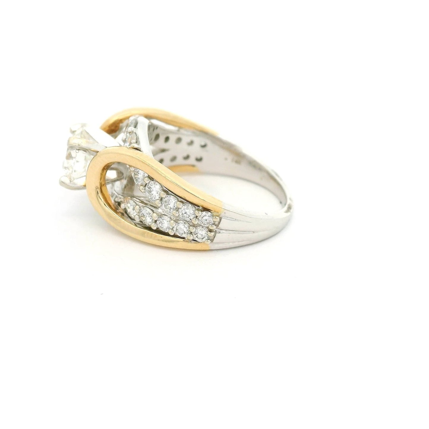 Knot Design Round Cut Diamond Bridal Ring - Forever Rox Fine Jewelry