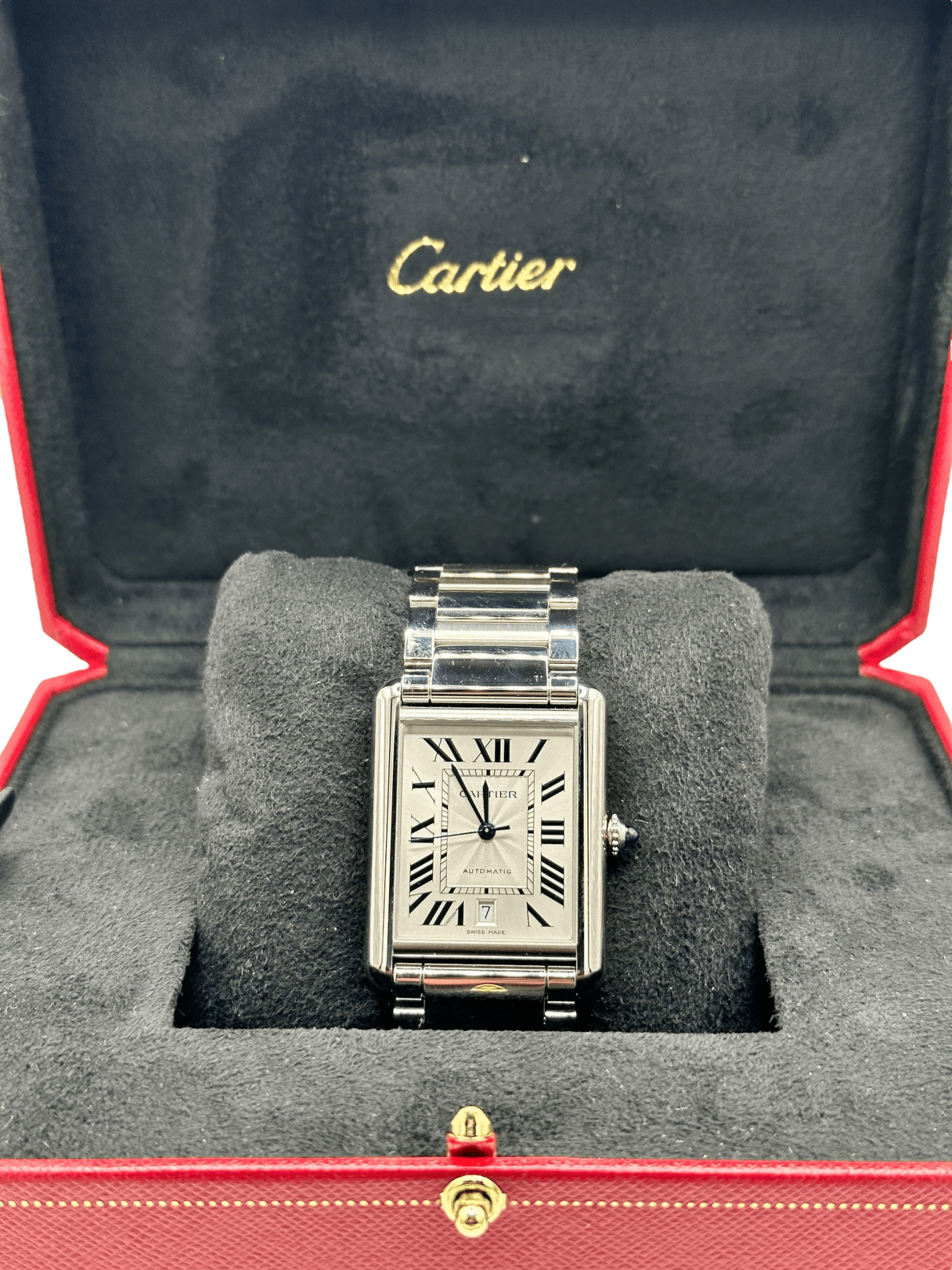 Large Cartier Tank Must Steel Watch - Forever Rox