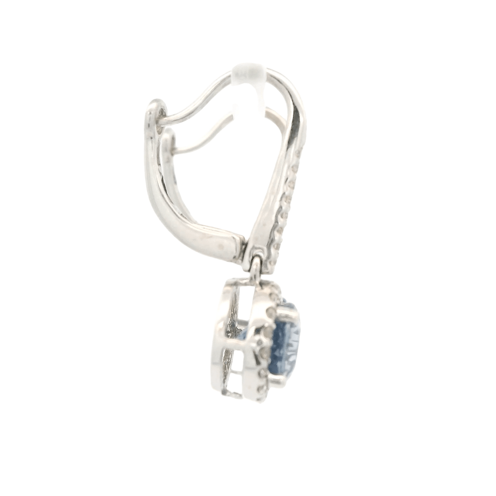 Light Blue Sapphire & Diamond Dangles - Forever Rox