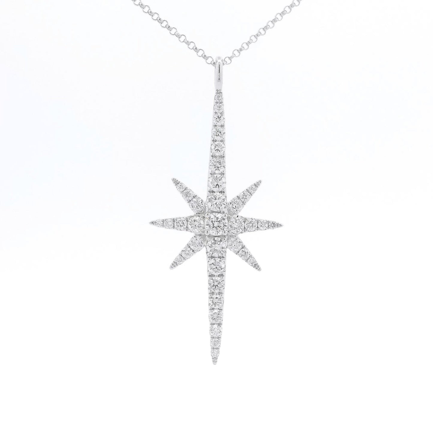 Long Diamond Star Pendant - Forever Rox