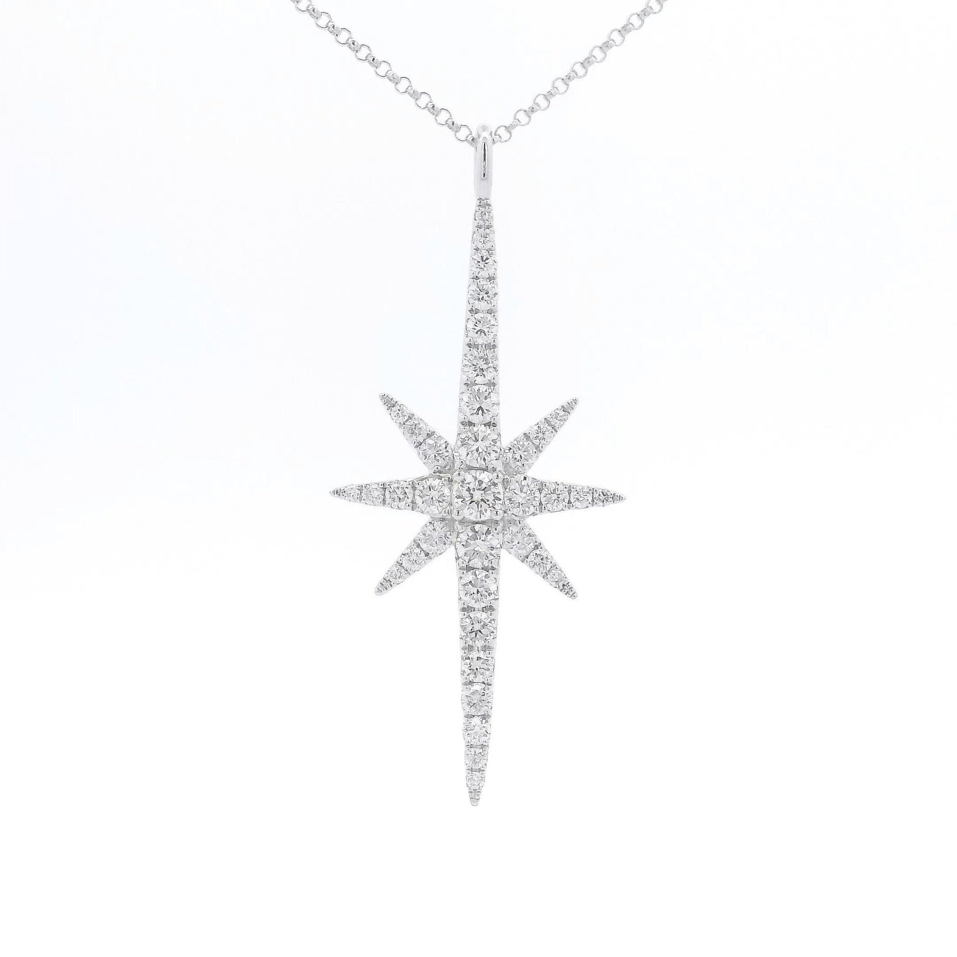Long Diamond Star Pendant - Forever Rox
