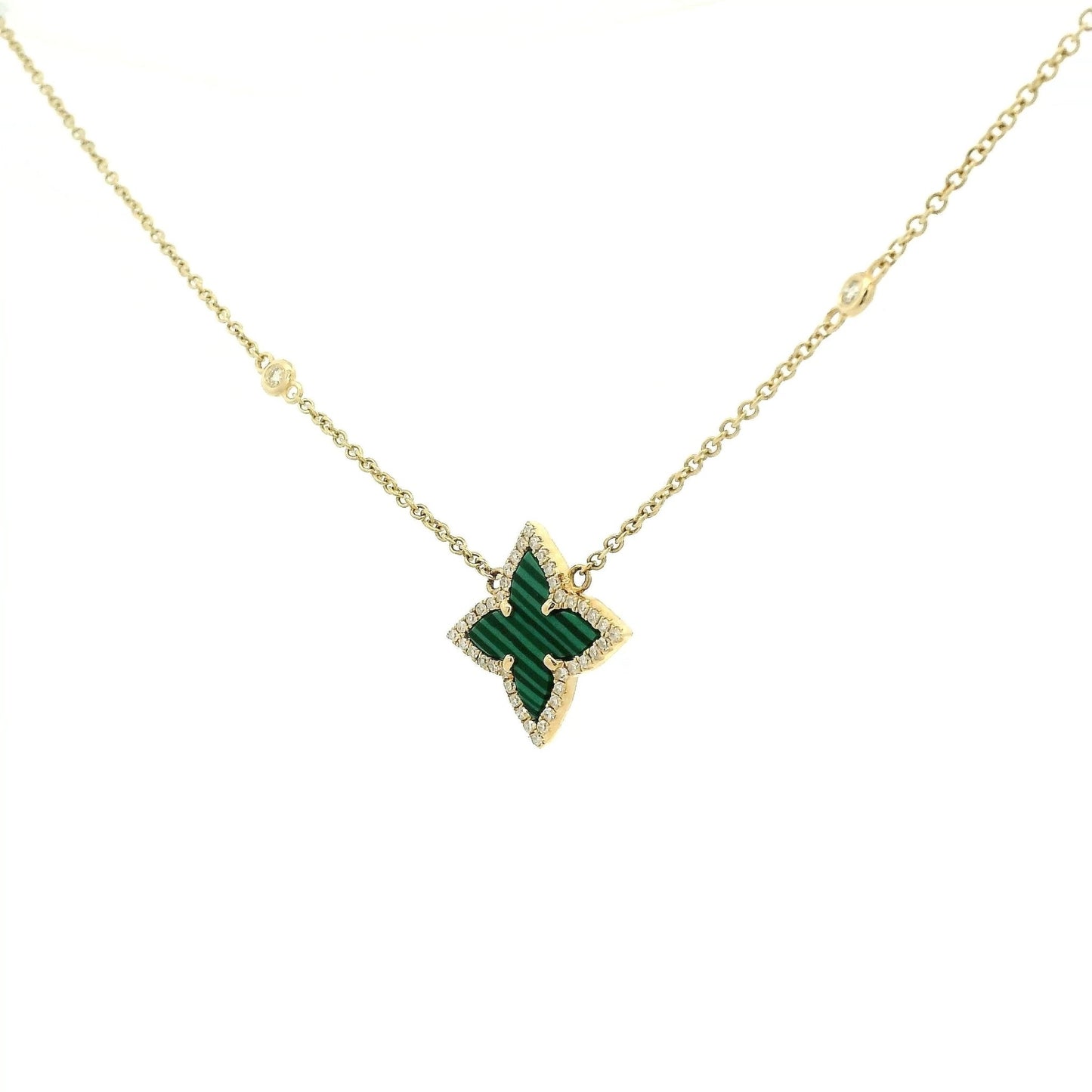 Malachite & Diamond Star Pendant - Forever Rox