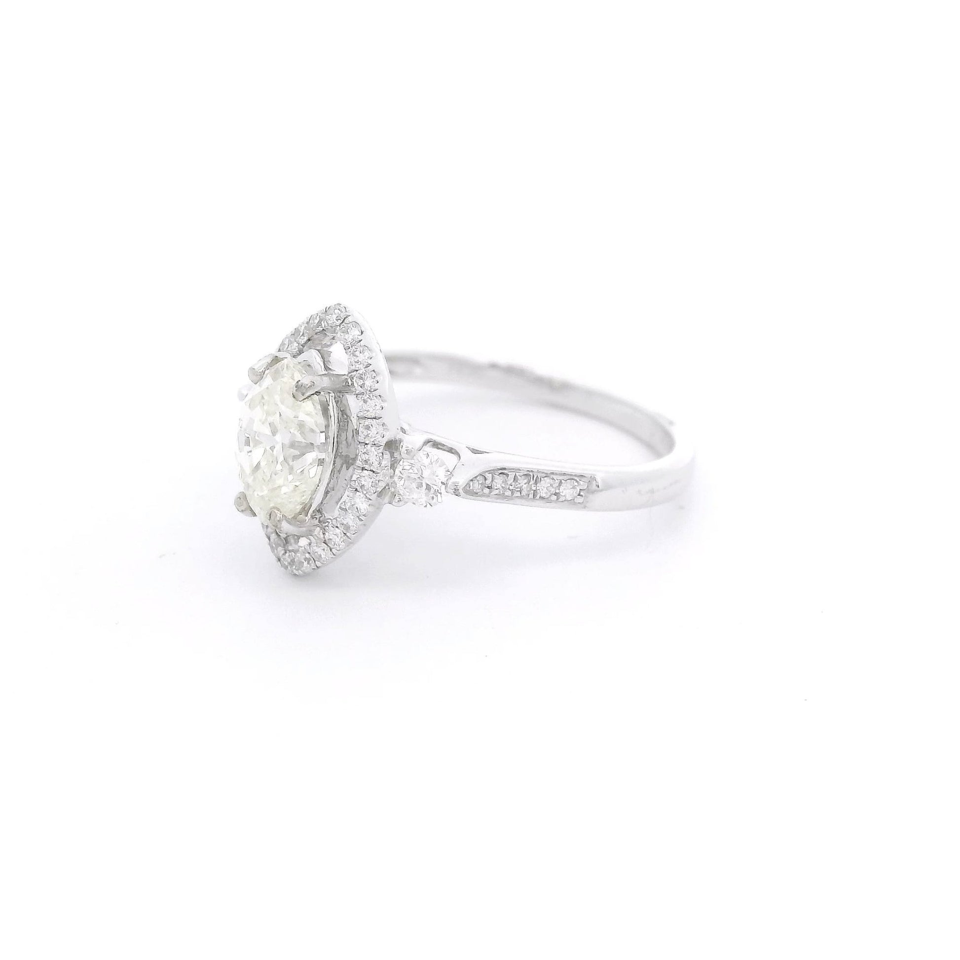 Marquise Cut Diamond Bridal Ring with Diamond Halo - Forever Rox Fine Jewelry