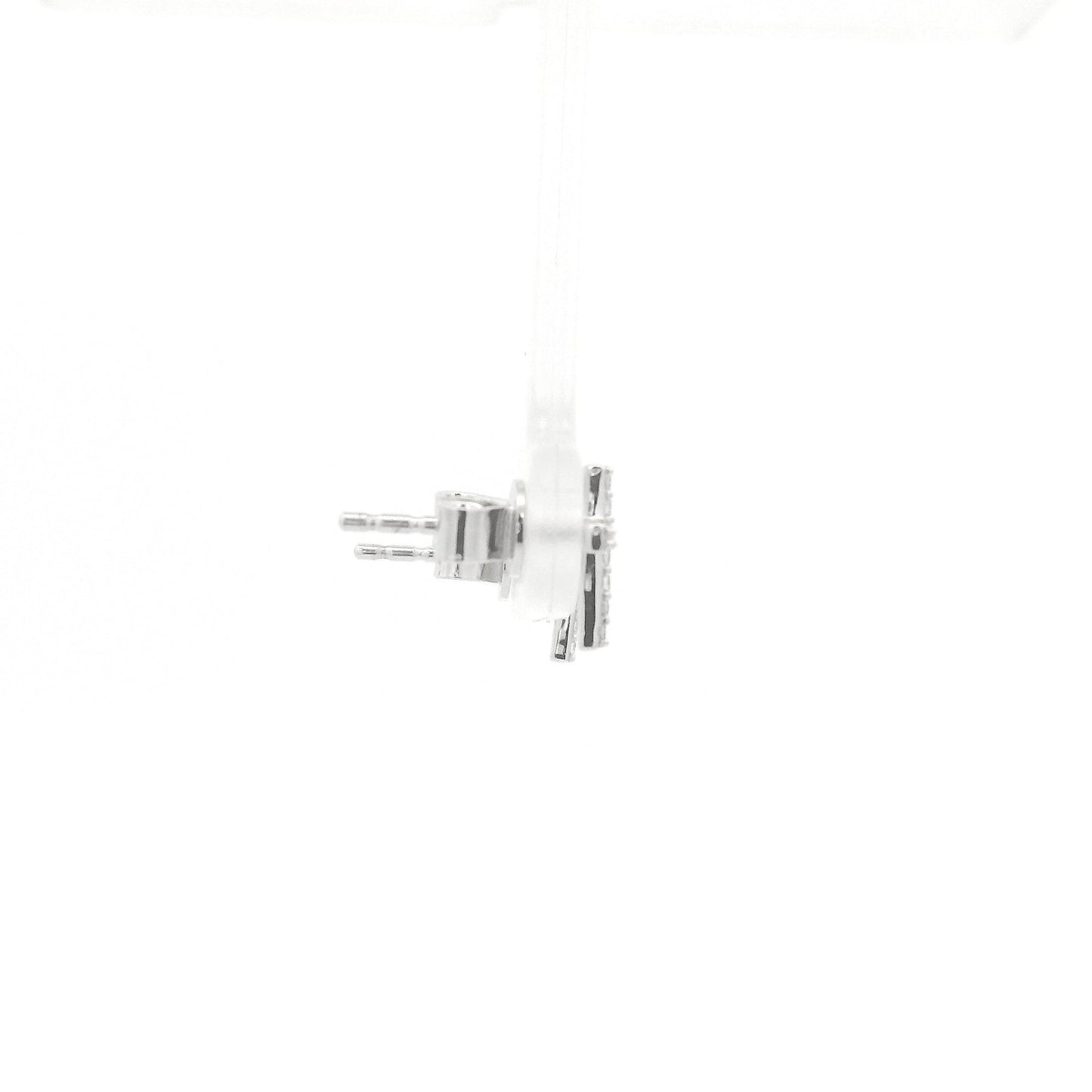 Medium-Small Diamond Cross Studs - Forever Rox Fine Jewelry
