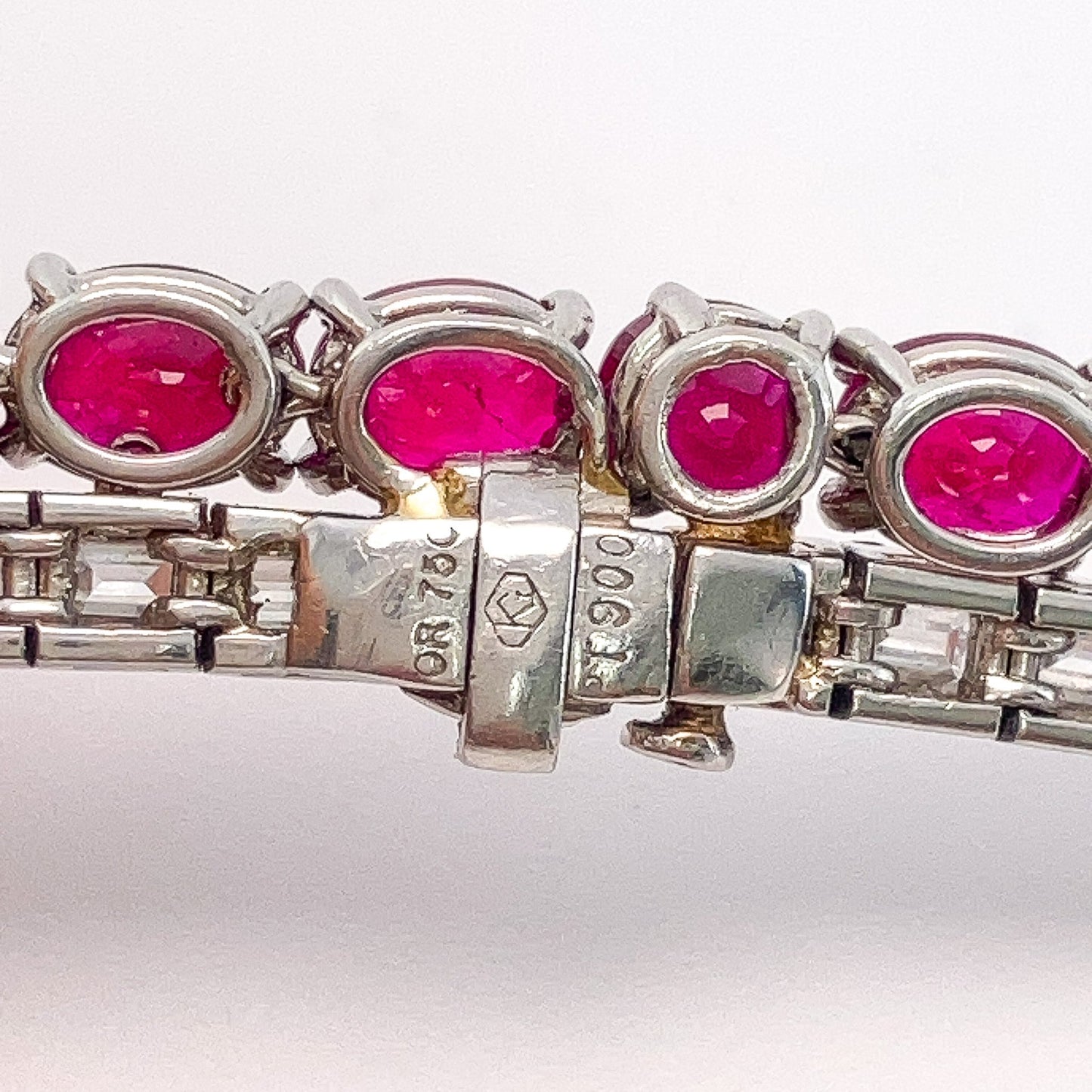 Mid Century Burmese Ruby & Diamond Briolette Necklace, Platinum - Forever Rox