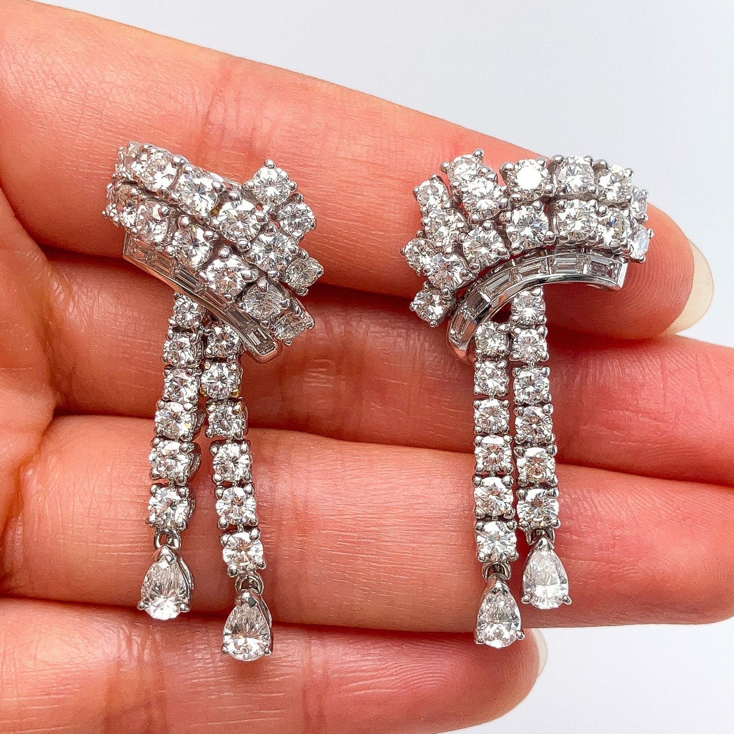 Mid Century Diamond Drop Earrings, 18k - Forever Rox
