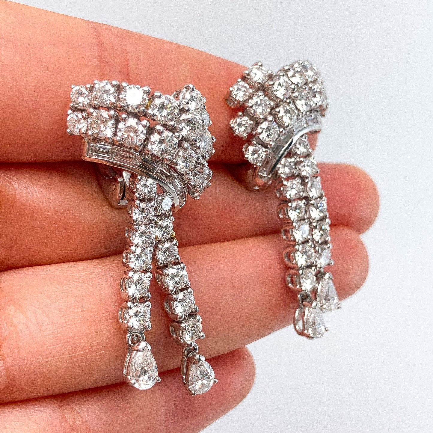 Mid Century Diamond Drop Earrings, 18k - Forever Rox