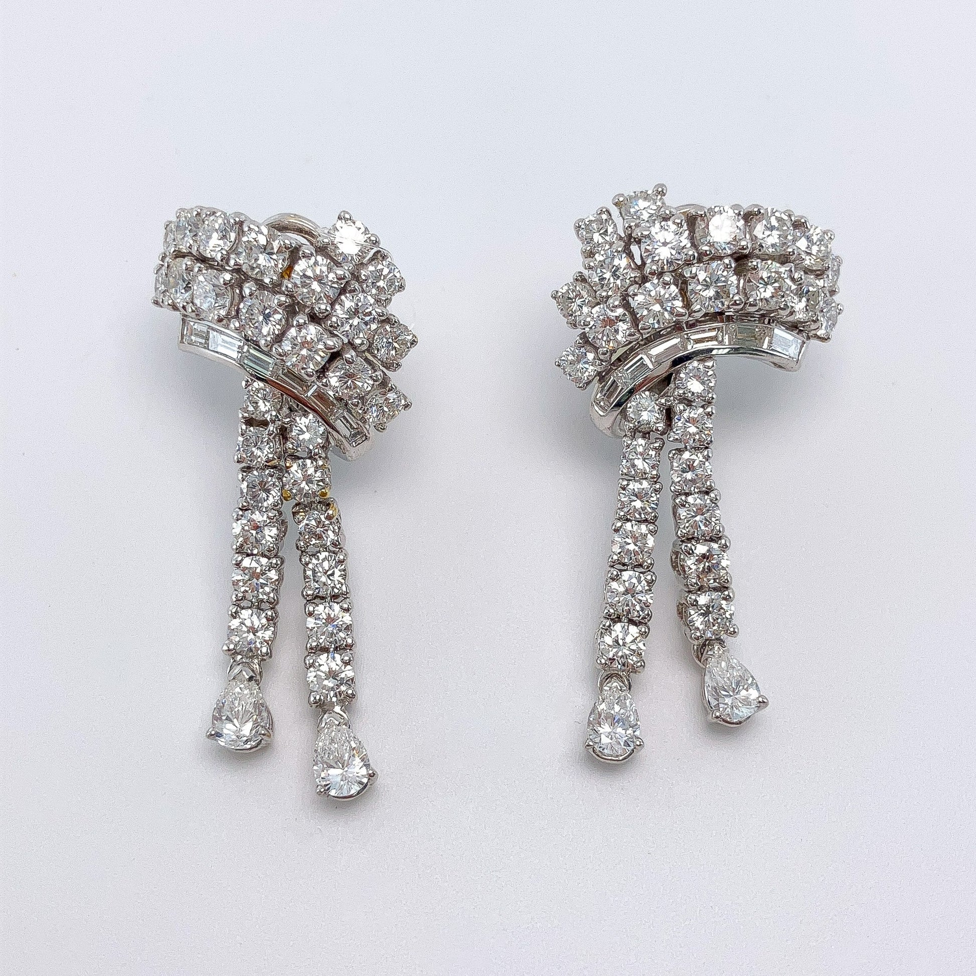 Mid Century Diamond Drop Earrings, 18k - Forever Rox