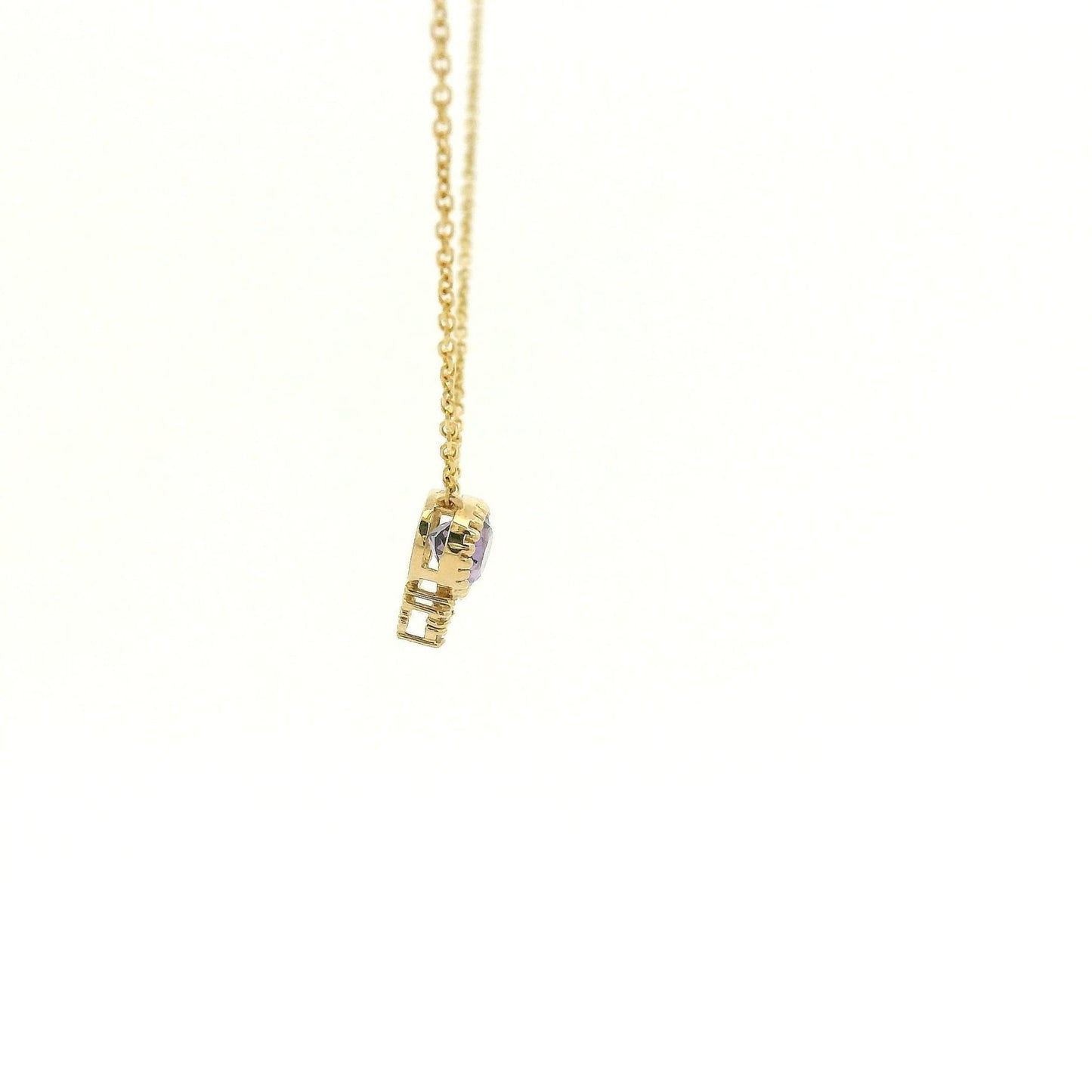Milgrain Bezel Set Oval Cut Precious Stone Pendants With 3 Diamonds - Forever Rox Fine Jewelry