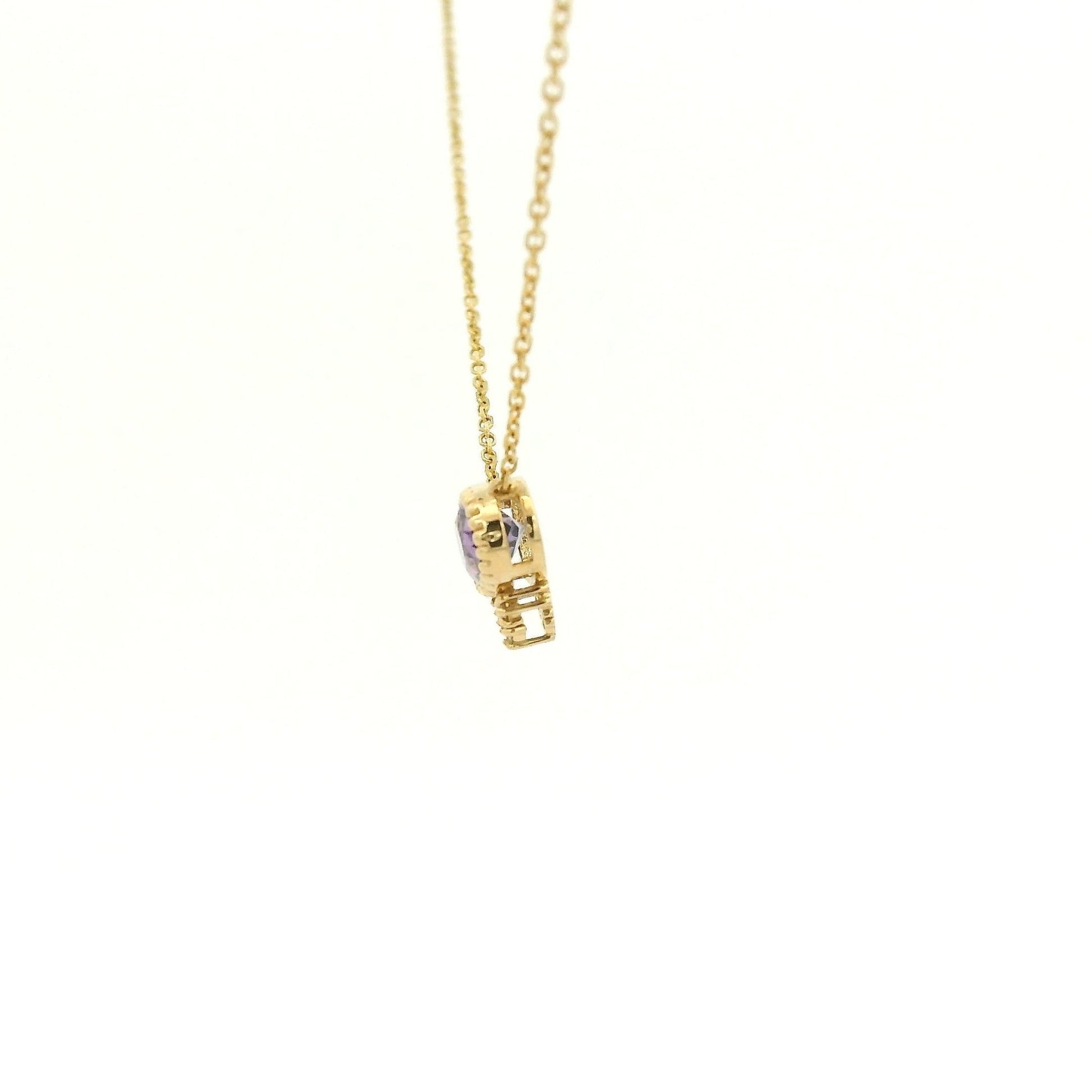 Milgrain Bezel Set Oval Cut Precious Stone Pendants With 3 Diamonds - Forever Rox Fine Jewelry