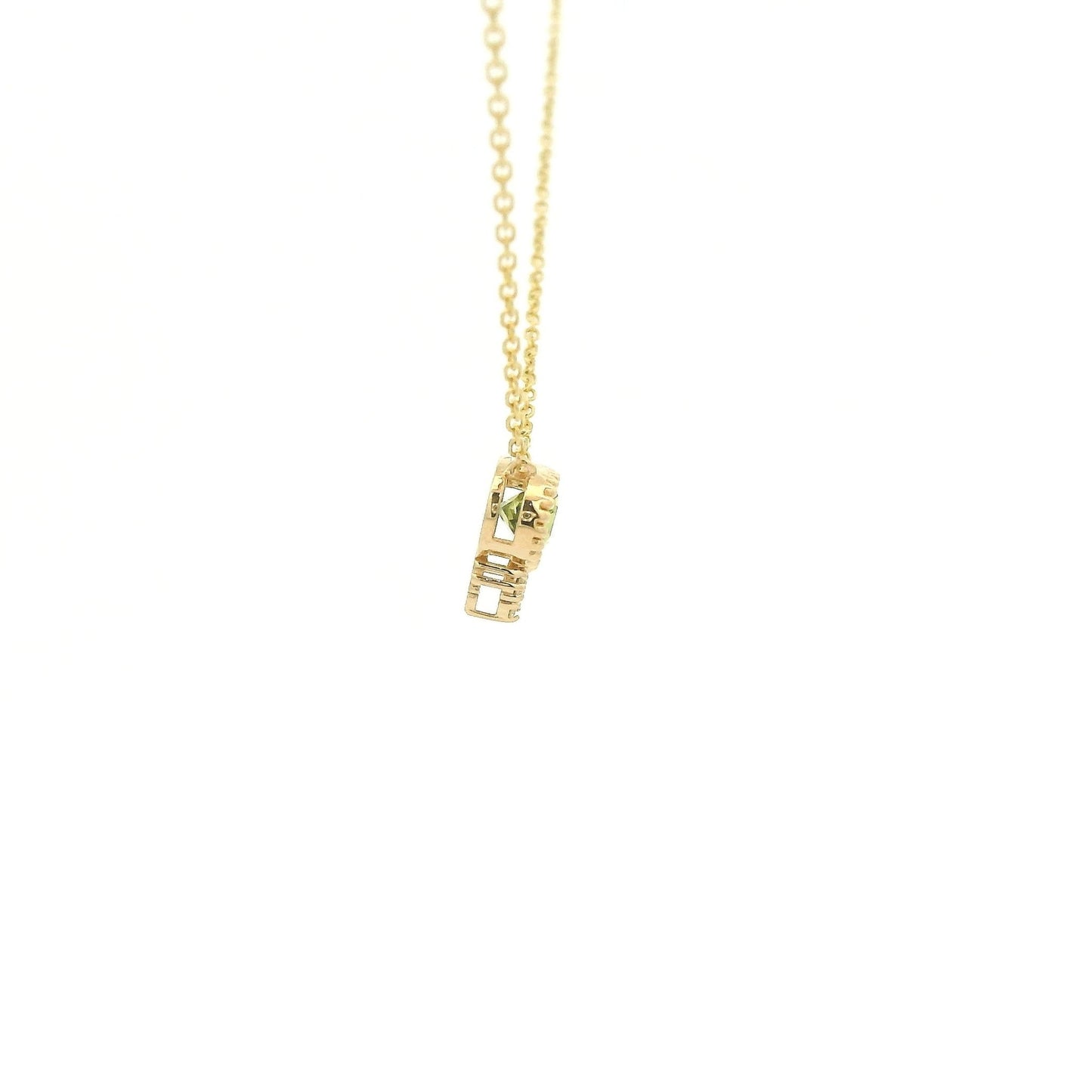 Milgrain Bezel Set Oval Cut Precious Stone Pendants With 3 Diamonds - Forever Rox Fine Jewelry