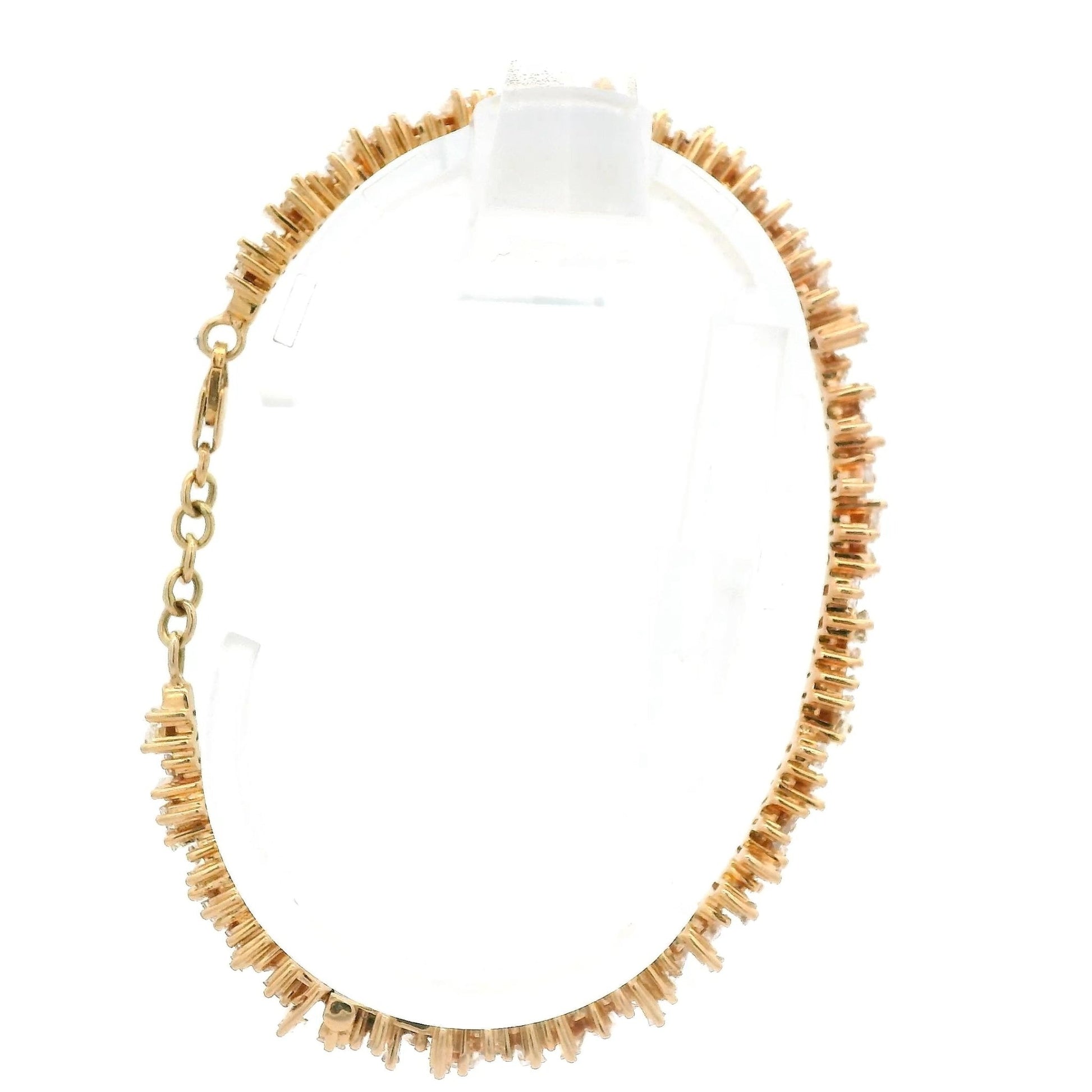 Mixed Baguette Cut Diamond Bangle Bracelet - Forever Rox Fine Jewelry
