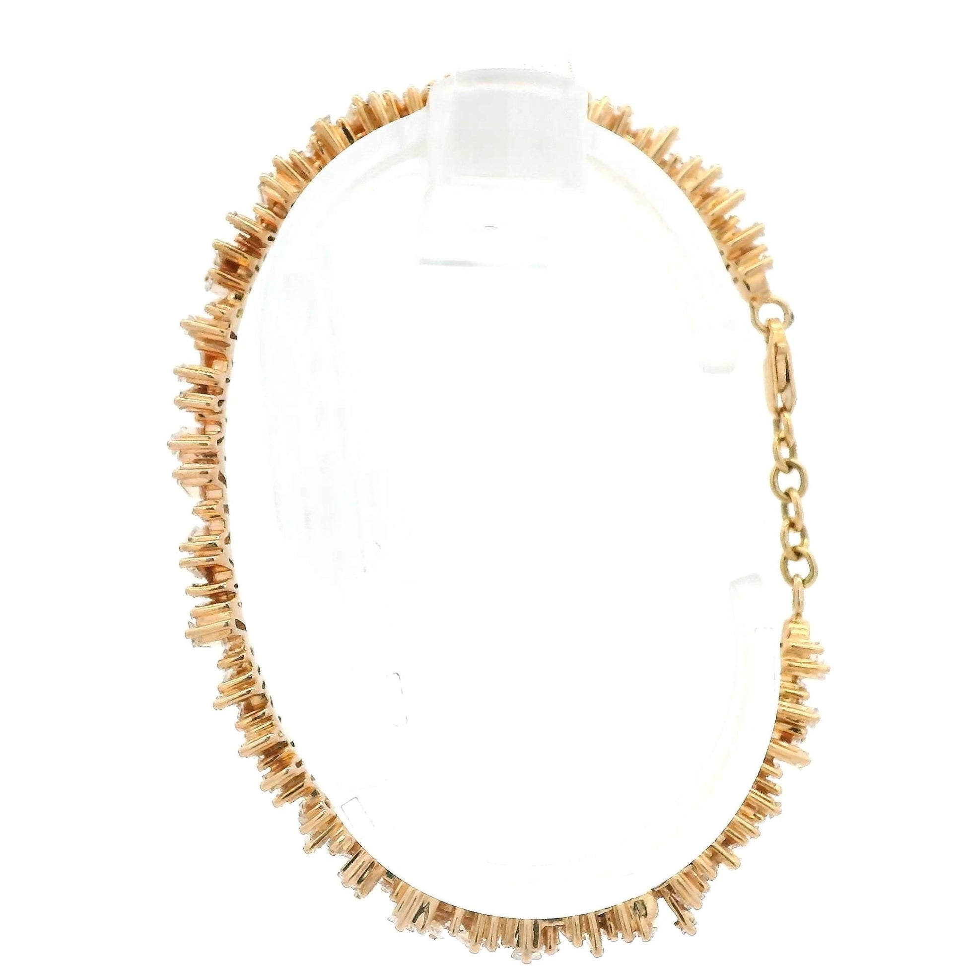 Mixed Baguette Cut Diamond Bangle Bracelet - Forever Rox Fine Jewelry