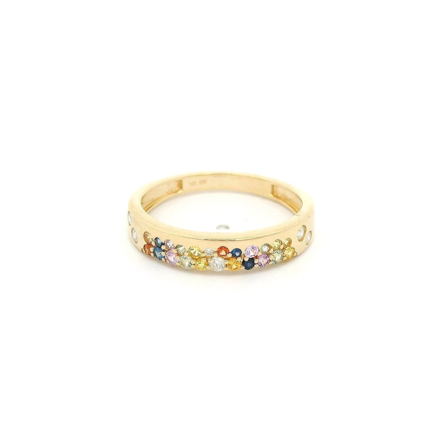 Mixed Color Sapphire & Diamond Band - Forever Rox