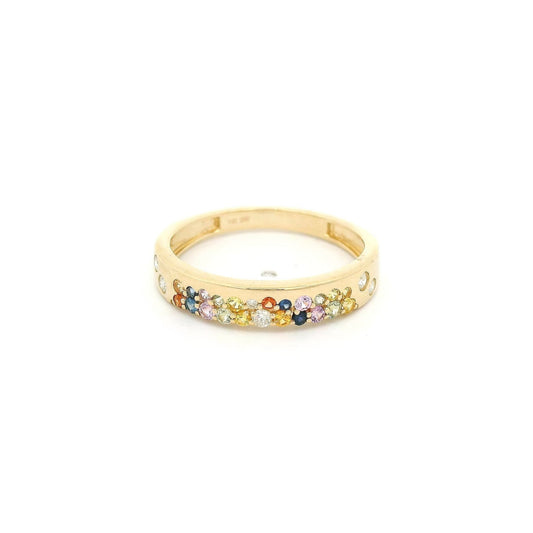 Mixed Color Sapphire & Diamond Band - Forever Rox