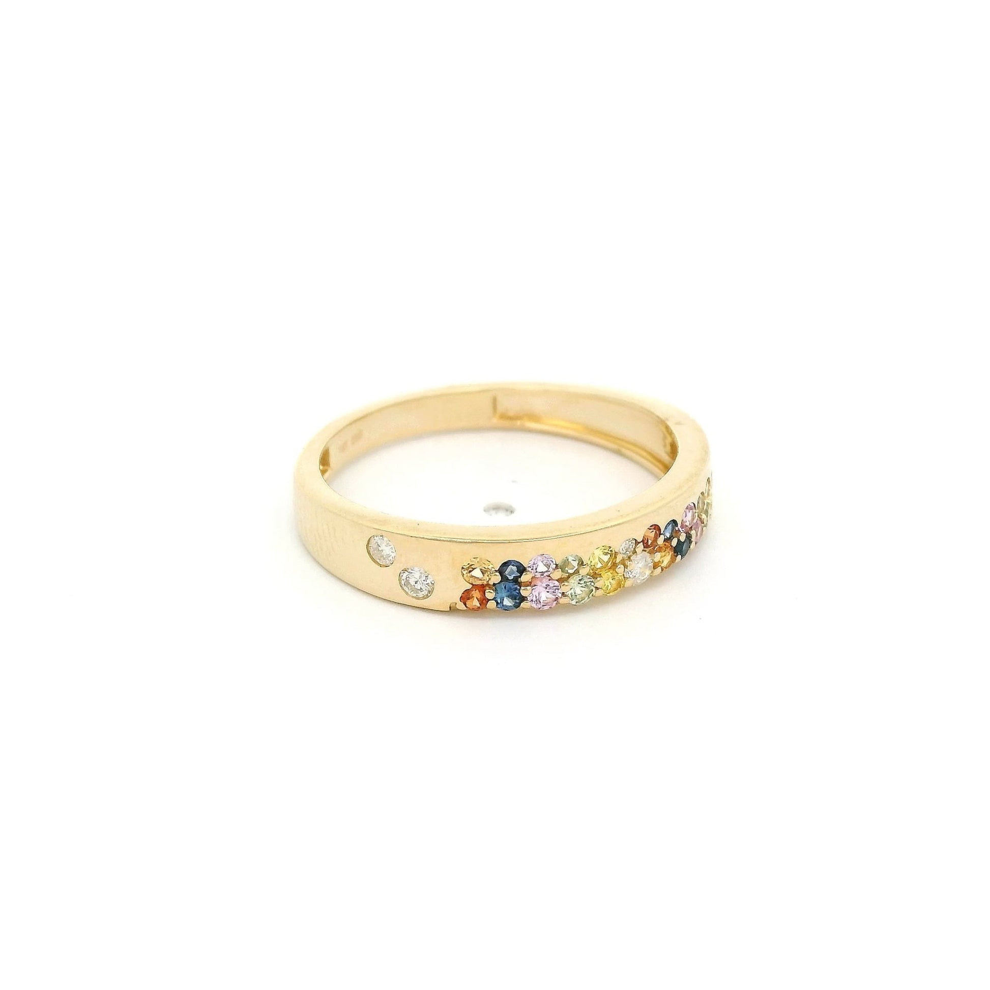 Mixed Color Sapphire & Diamond Band - Forever Rox