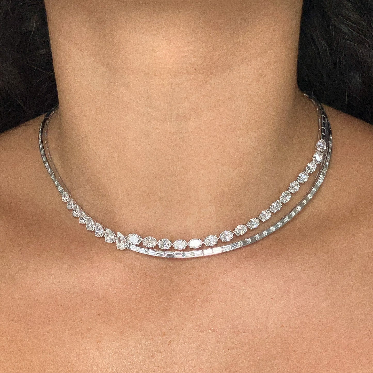 Mixed Cut Diamond Choker Necklace - Forever Rox