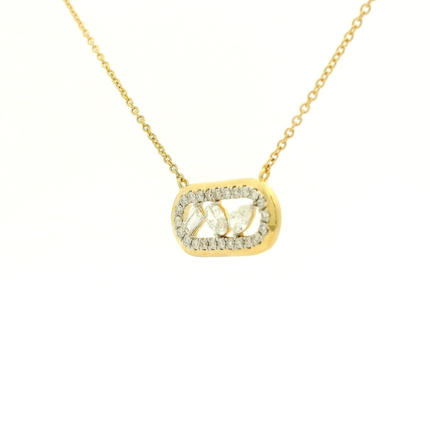 Mixed Cut Diamond Portrait Pendant - Forever Rox Fine Jewelry