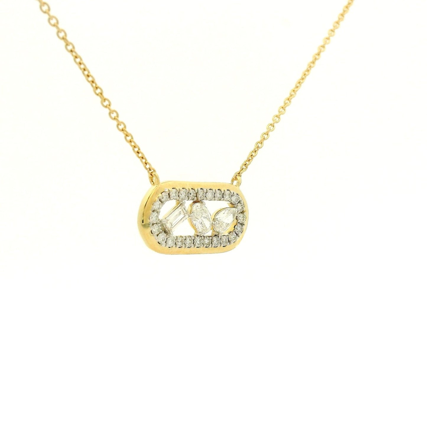 Mixed Cut Diamond Portrait Pendant - Forever Rox Fine Jewelry