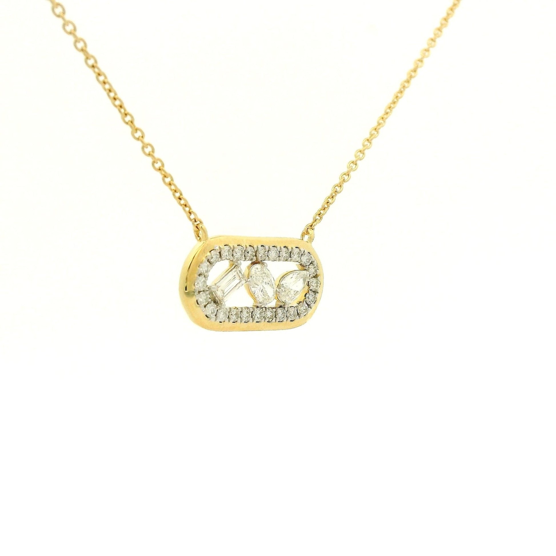 Mixed Cut Diamond Portrait Pendant - Forever Rox Fine Jewelry