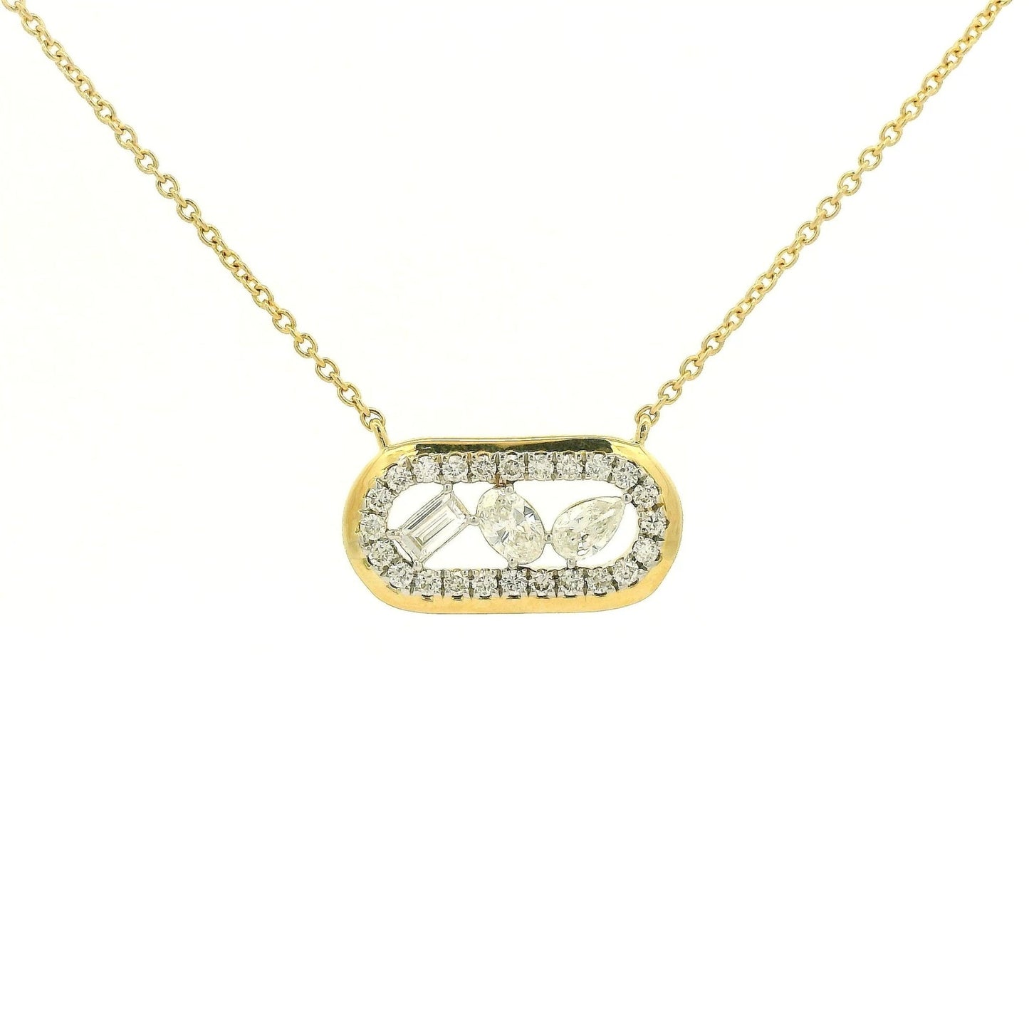 Mixed Cut Diamond Portrait Pendant - Forever Rox Fine Jewelry