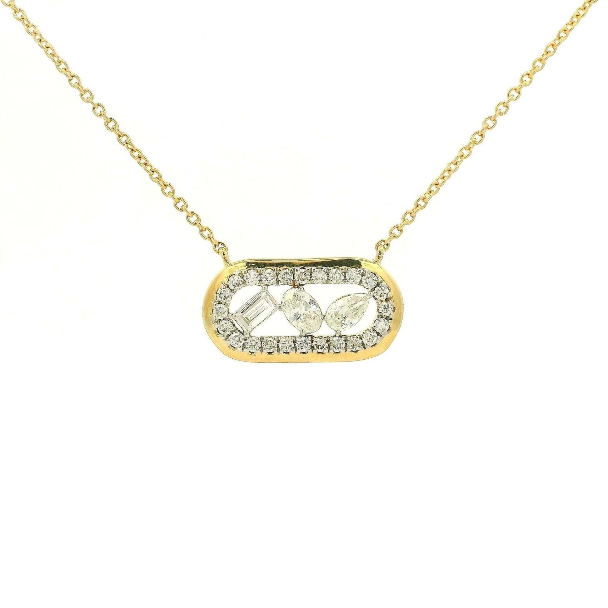 Mixed Cut Diamond Portrait Pendant - Forever Rox Fine Jewelry