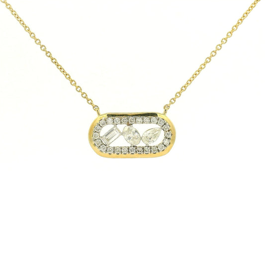 Mixed Cut Diamond Portrait Pendant - Forever Rox Fine Jewelry