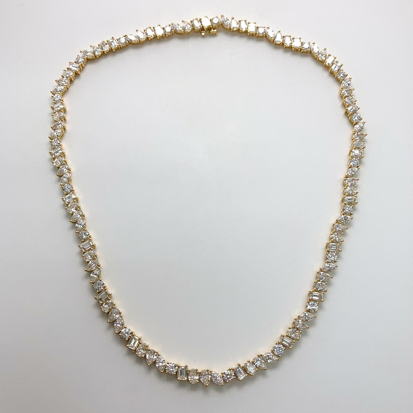 Mixed Fancy Cut Diamond Tennis Necklace - Forever Rox