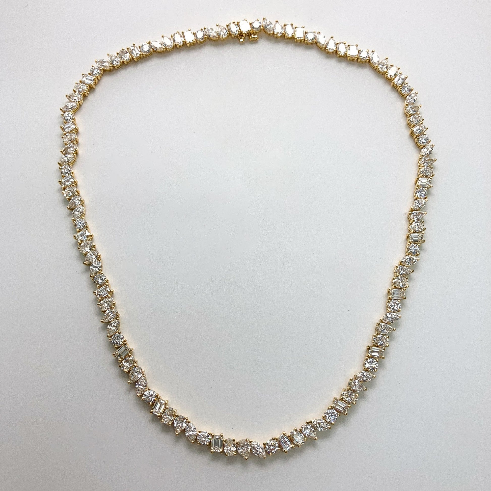 Mixed Fancy Cut Diamond Tennis Necklace - Forever Rox