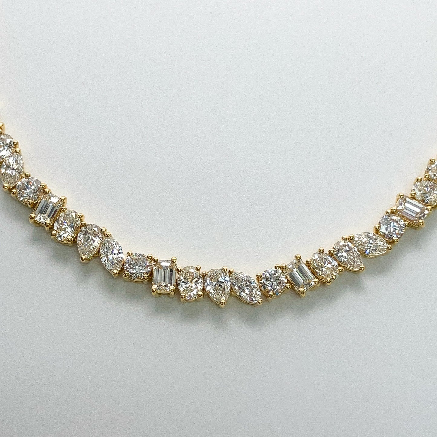 Mixed Fancy Cut Diamond Tennis Necklace - Forever Rox