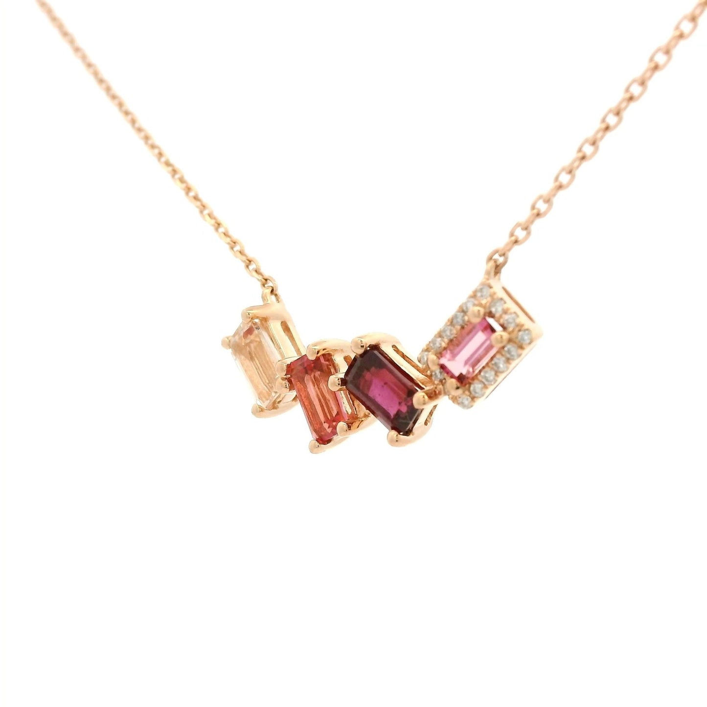 Multi Color Pink Semi Precious Stone Pendant - Forever Rox
