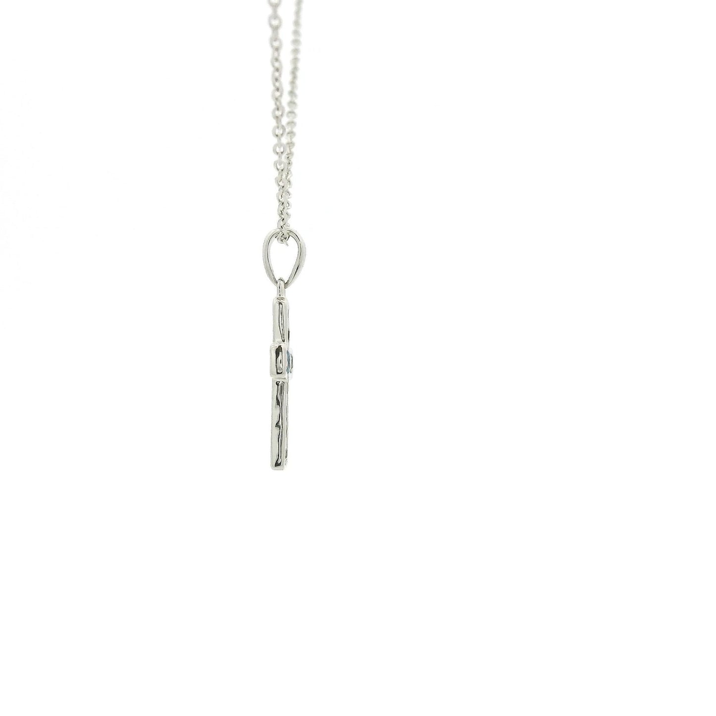 Multi Color Sapphire Cross Pendant - Forever Rox Fine Jewelry