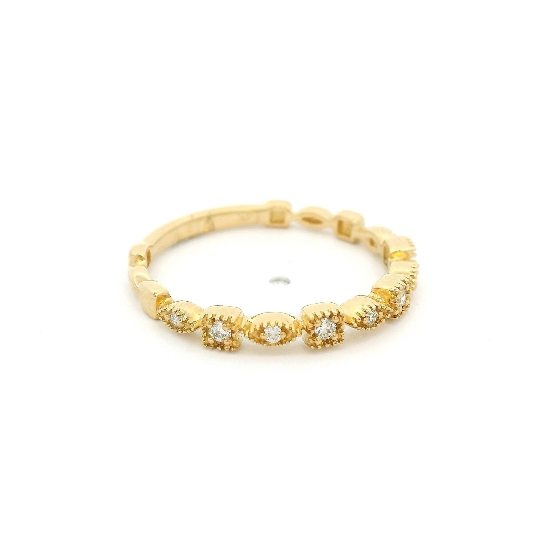 Multi Shape Milgrain Bezel Diamond Band - Forever Rox